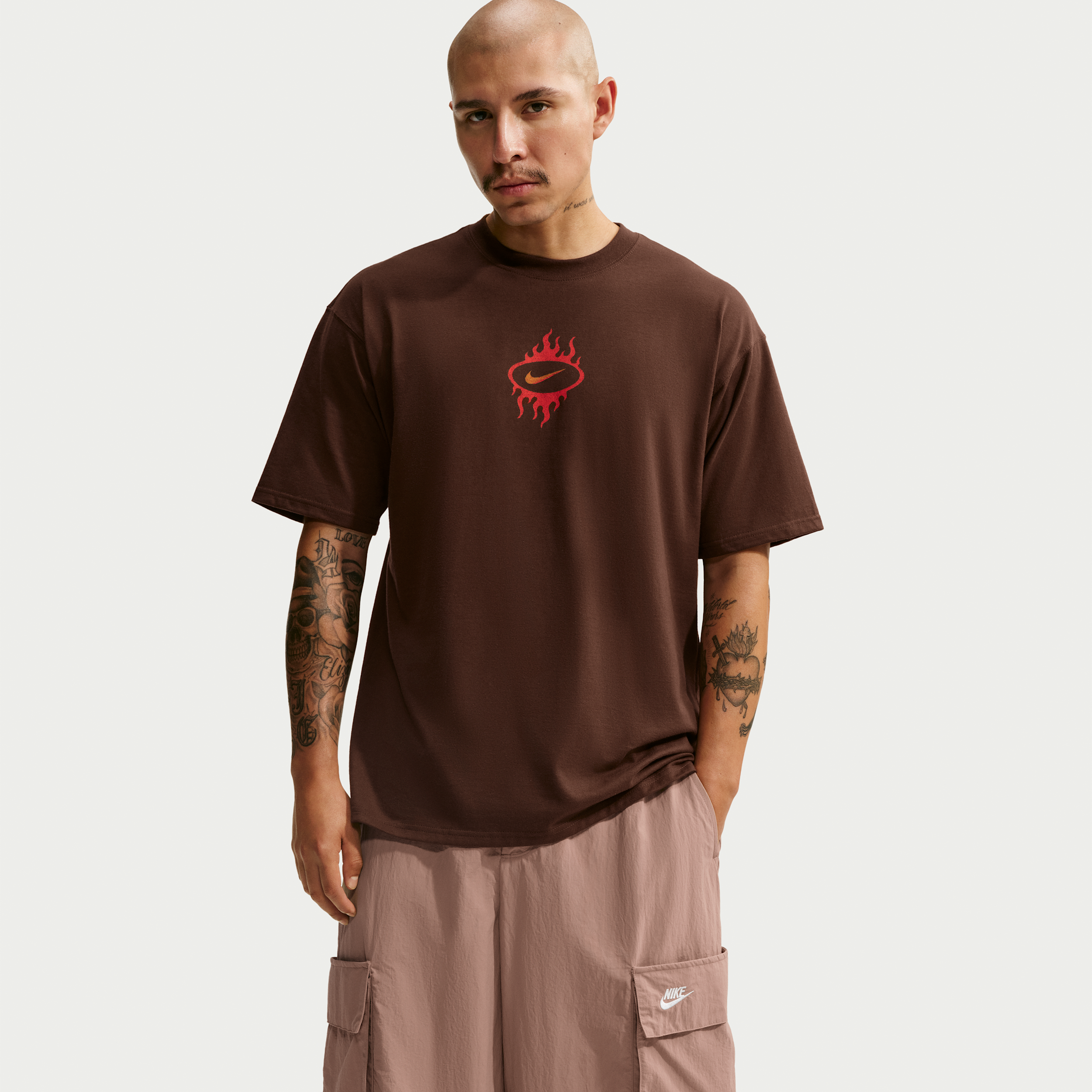 Men's Nike Sportswear T-Shirt in Brown | IZ3164-259