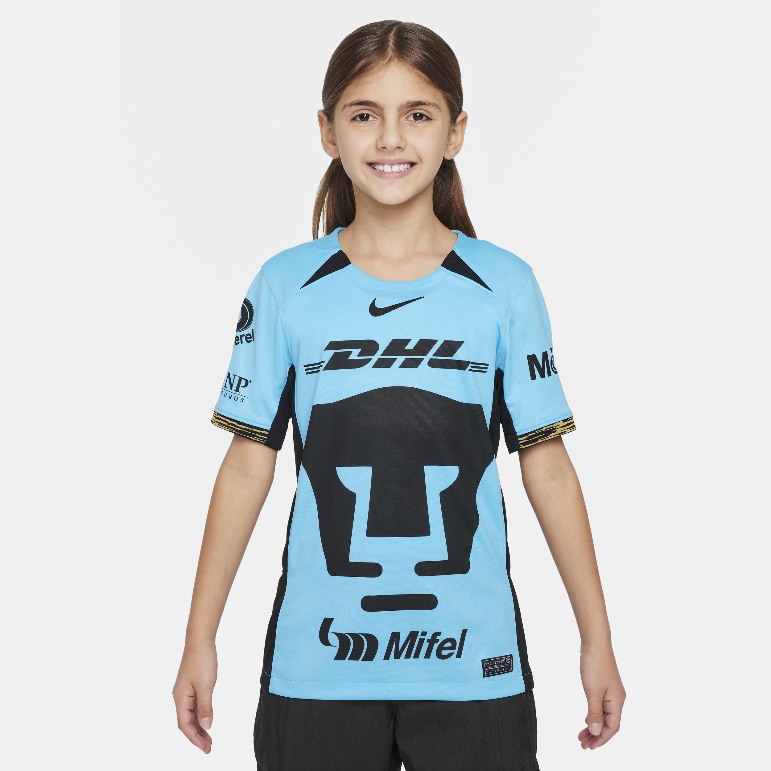 Nike Pumas Unam 2023/24 Stadium Third Big Kids'  Dri-fit Soccer Jersey In Blue