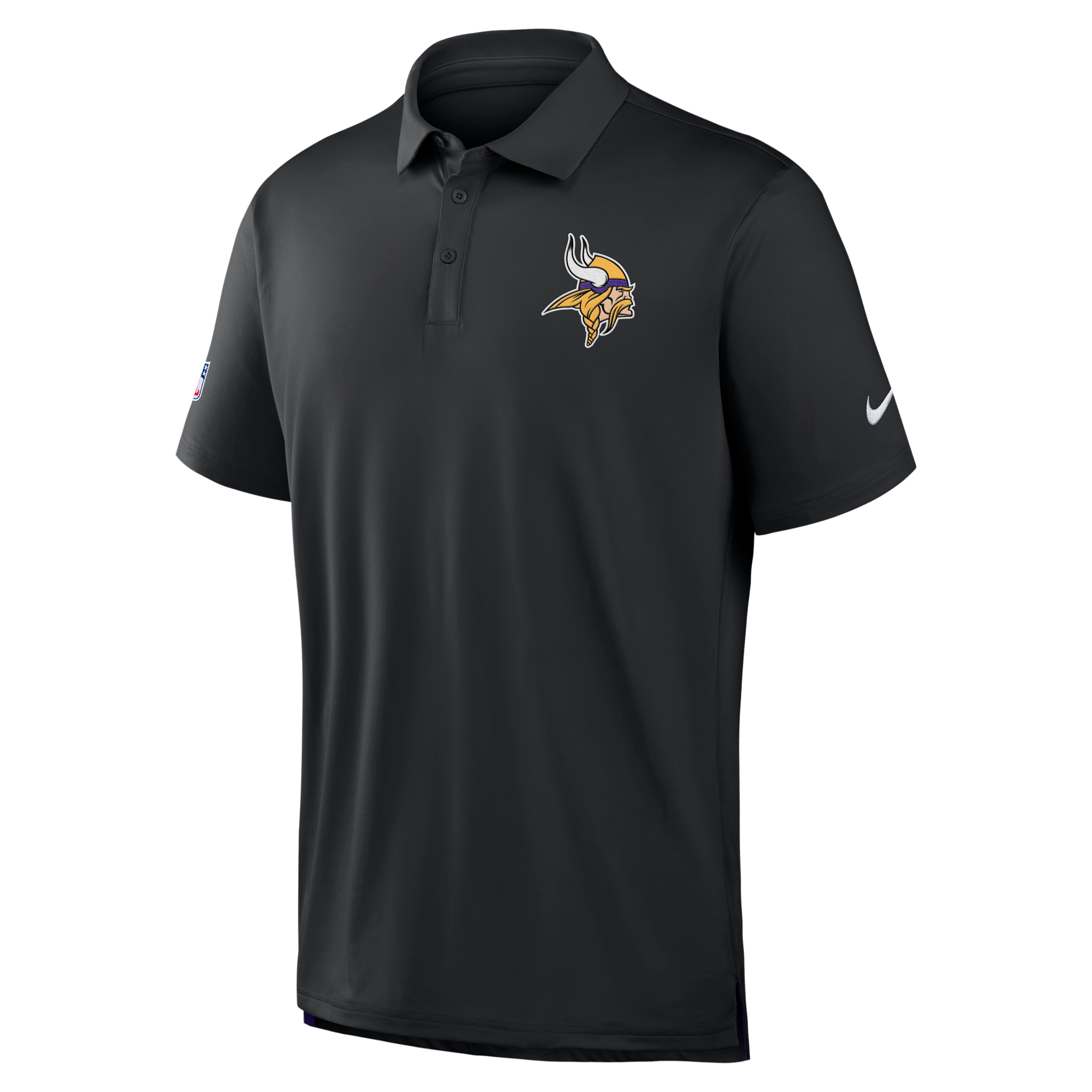 Men's Nike Black Minnesota Vikings Sideline Powerful Blocking Dri-FIT Tour Polo