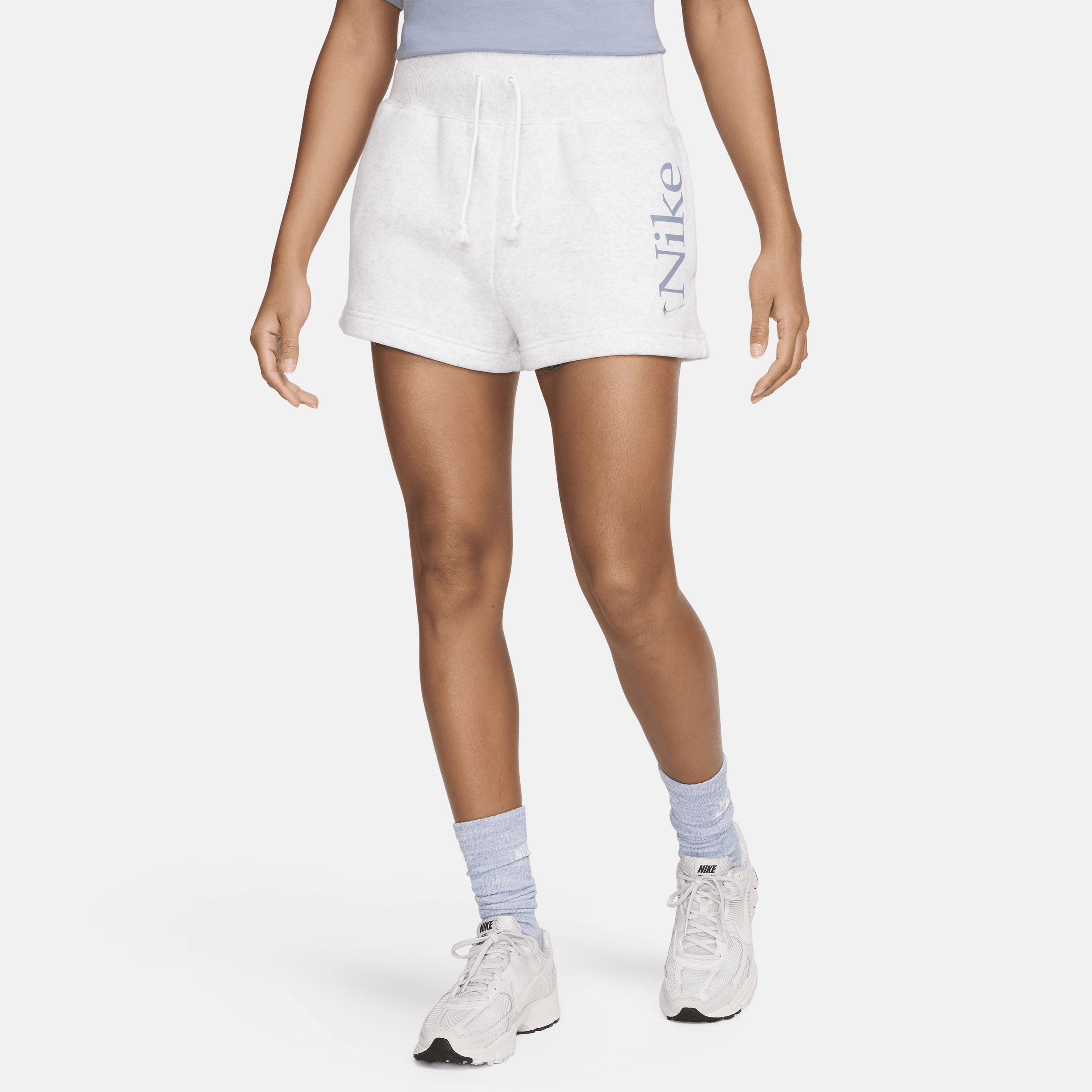 Shop Nike Women's  Sportswear Phoenix Fleece Loose High-waisted 2" Logo Shorts In Brown