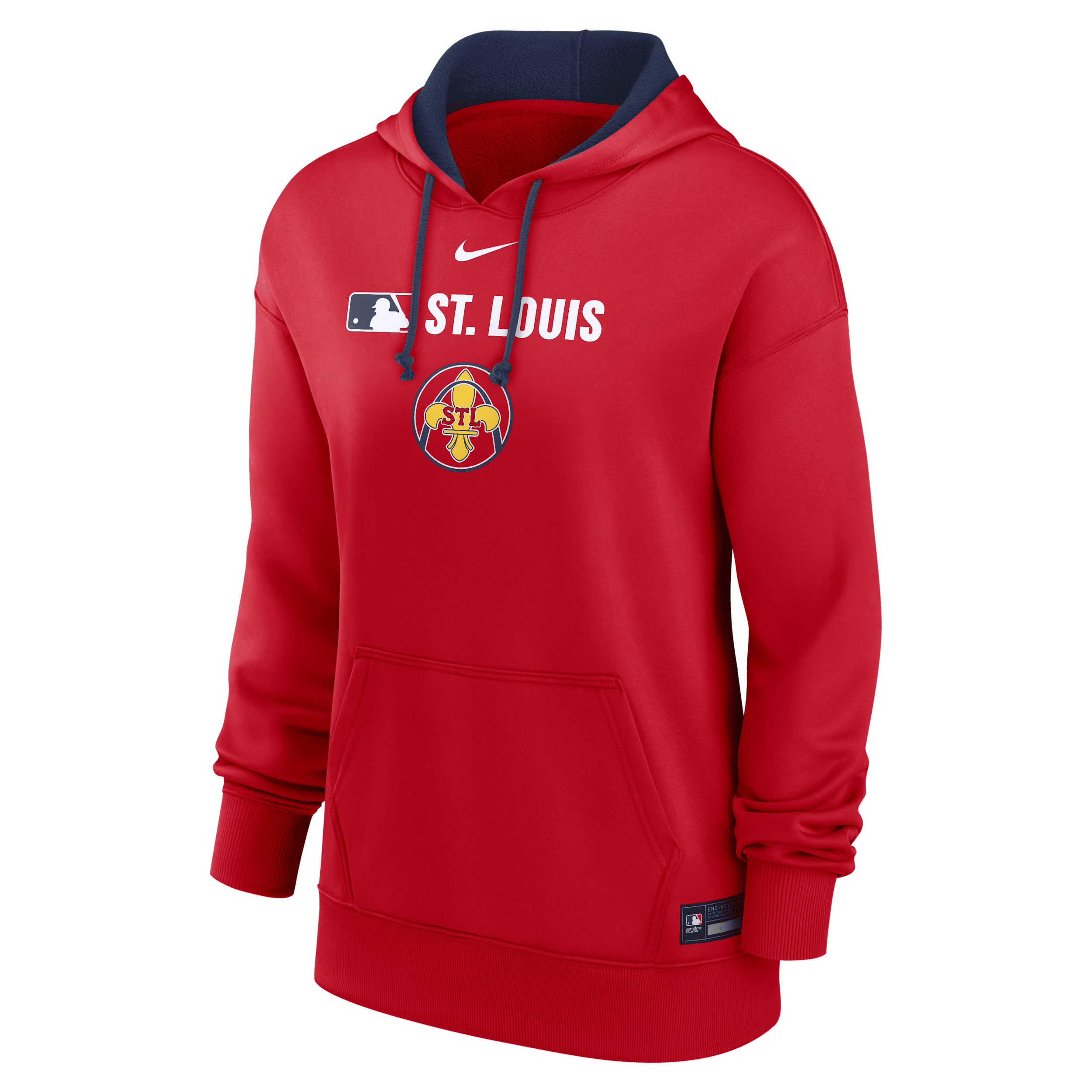 Nike Red St. Louis Cardinals Authentic Collection City Connect Performance Pullover Hoodie In Red