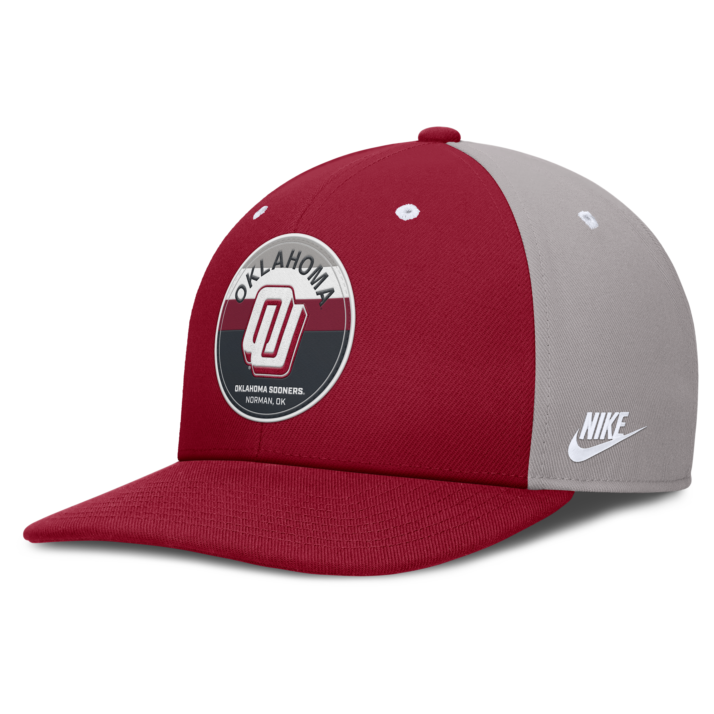 Nike Men's Crimson/gray Oklahoma Sooners Prep Pro Performance Snapback Hat In Red