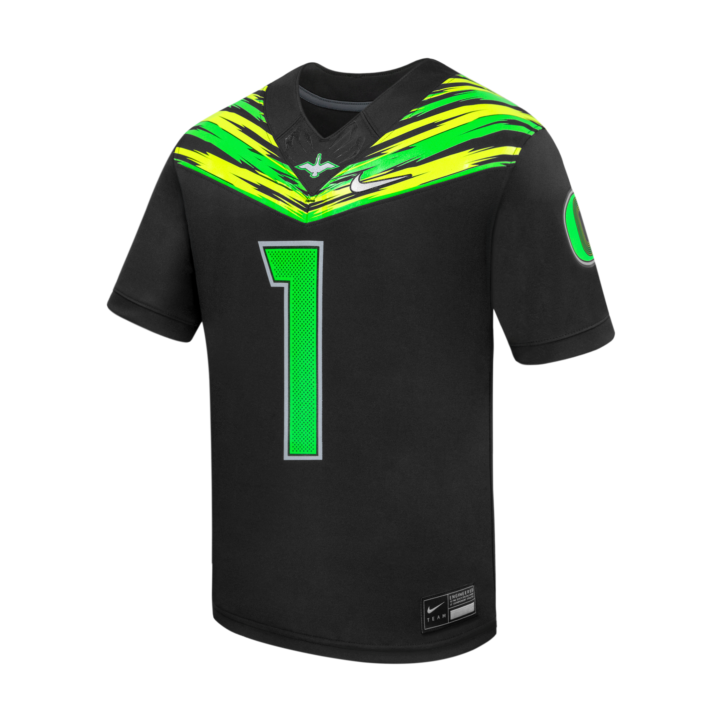 Nike Big Boys' and Girls' 1 Black Oregon Ducks Origin of Speed Replica Football Jersey - Black