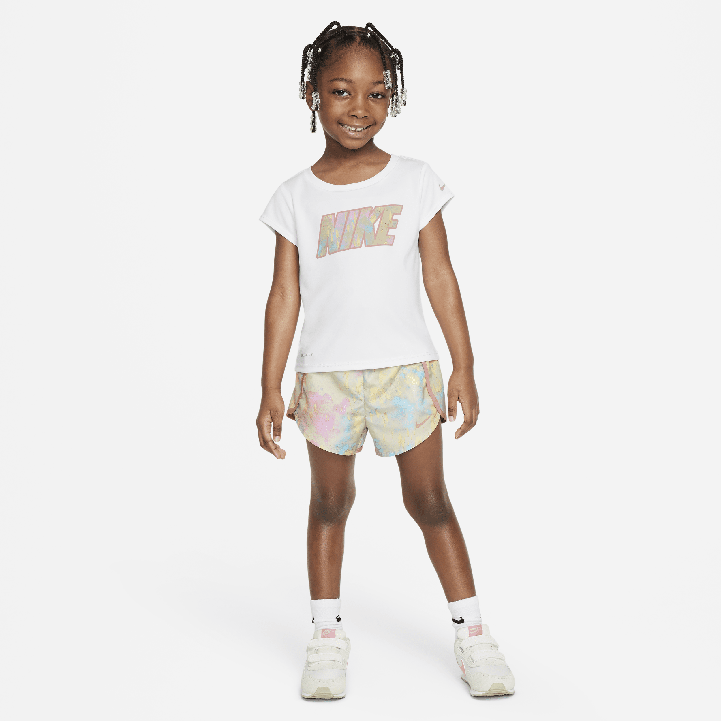 Nike Babies' Dri-fit Sprinter Toddler 2-piece Shorts Set In Brown