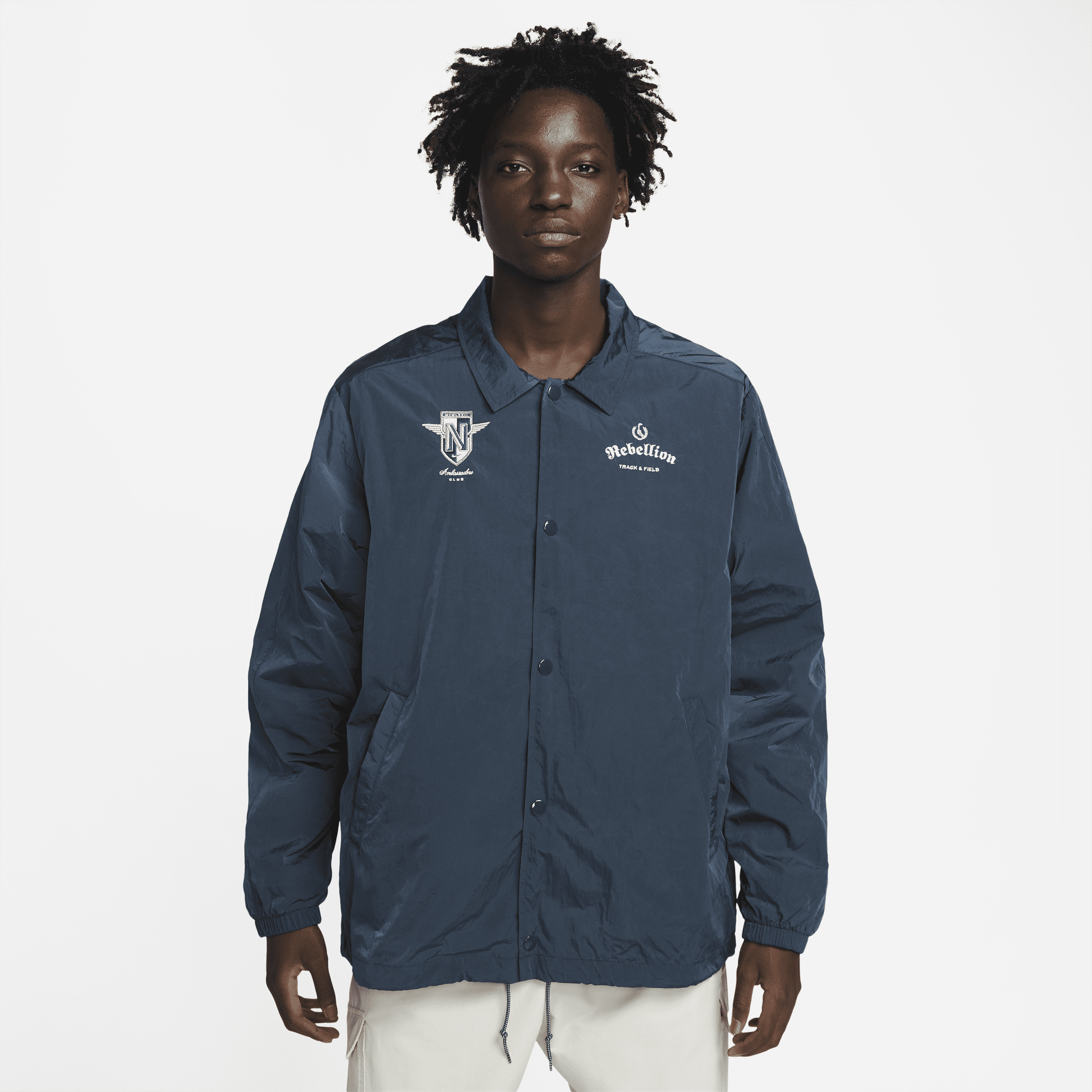 Nike Men's Coaches Jacket In Blue