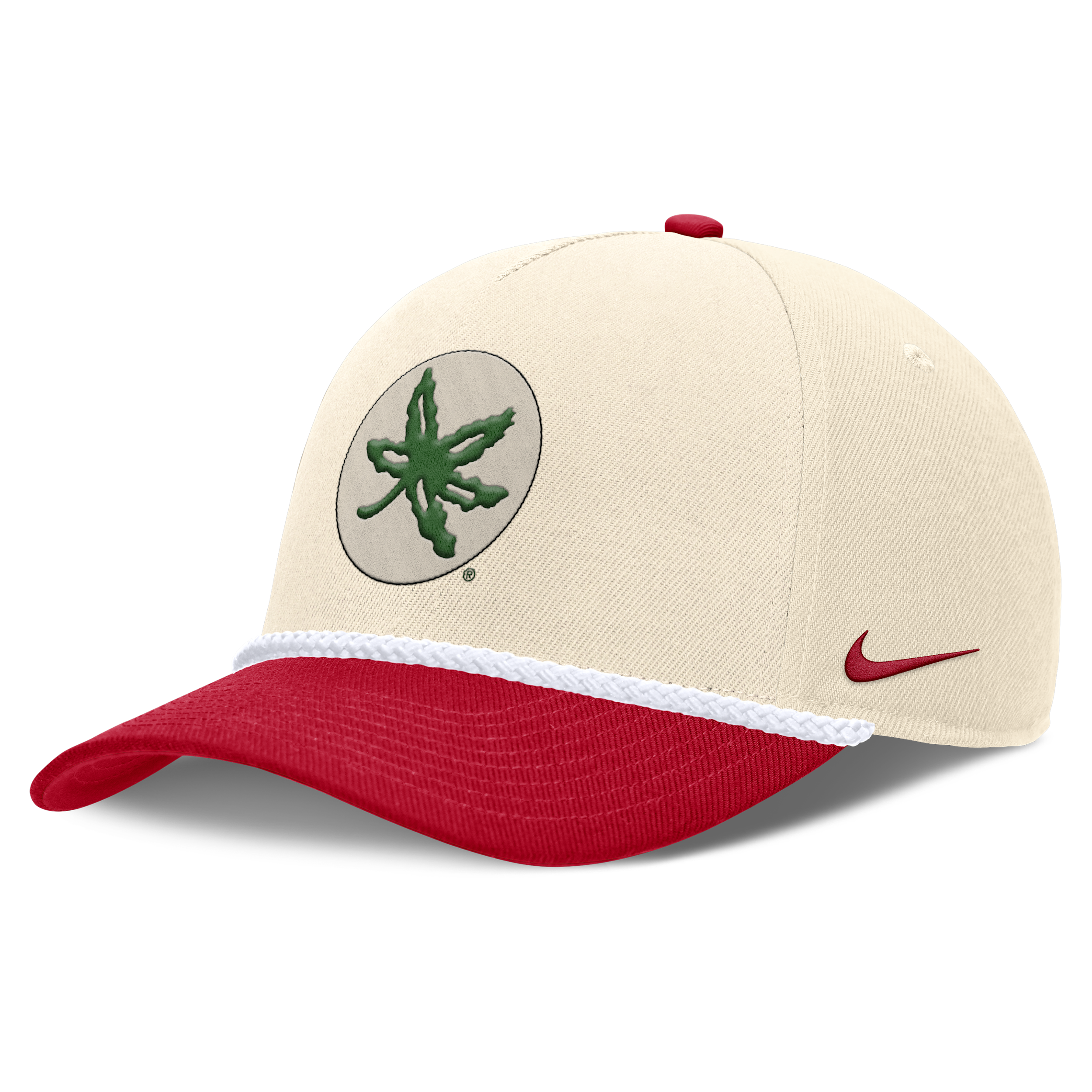 Ohio State Primetime Rope 2-Tone Rise Nike Unisex College Adjustable Hat in Brown | NC960C3COH-GD7