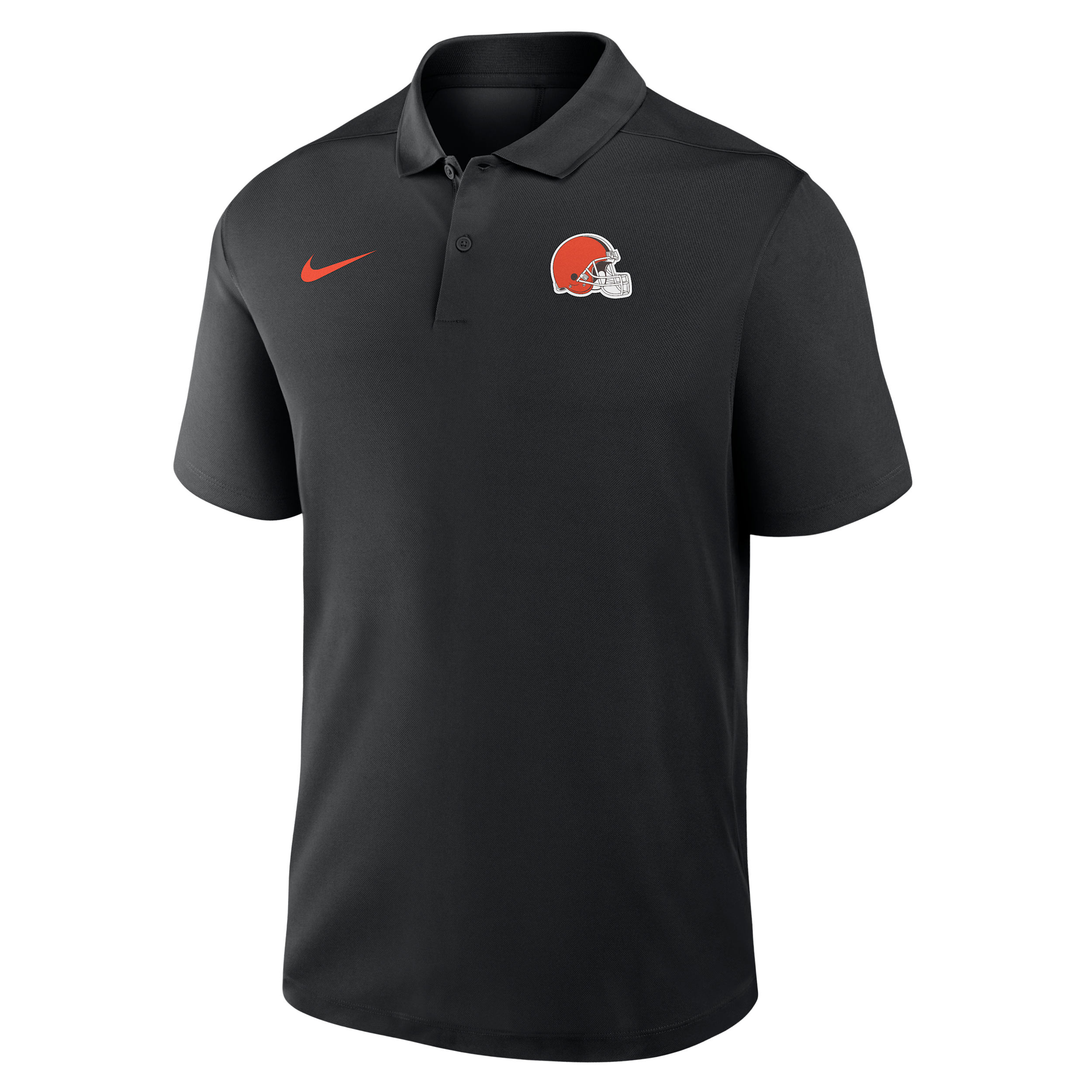 Cleveland Browns Logo Victory Nike Men's Dri-FIT NFL Polo in Black | 035800A9I-R0T