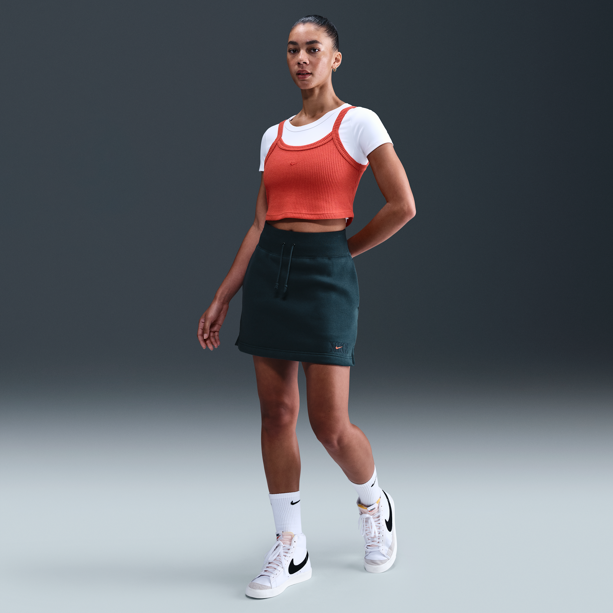Nike Women's  Sportswear Phoenix Fleece Skirt In Blue