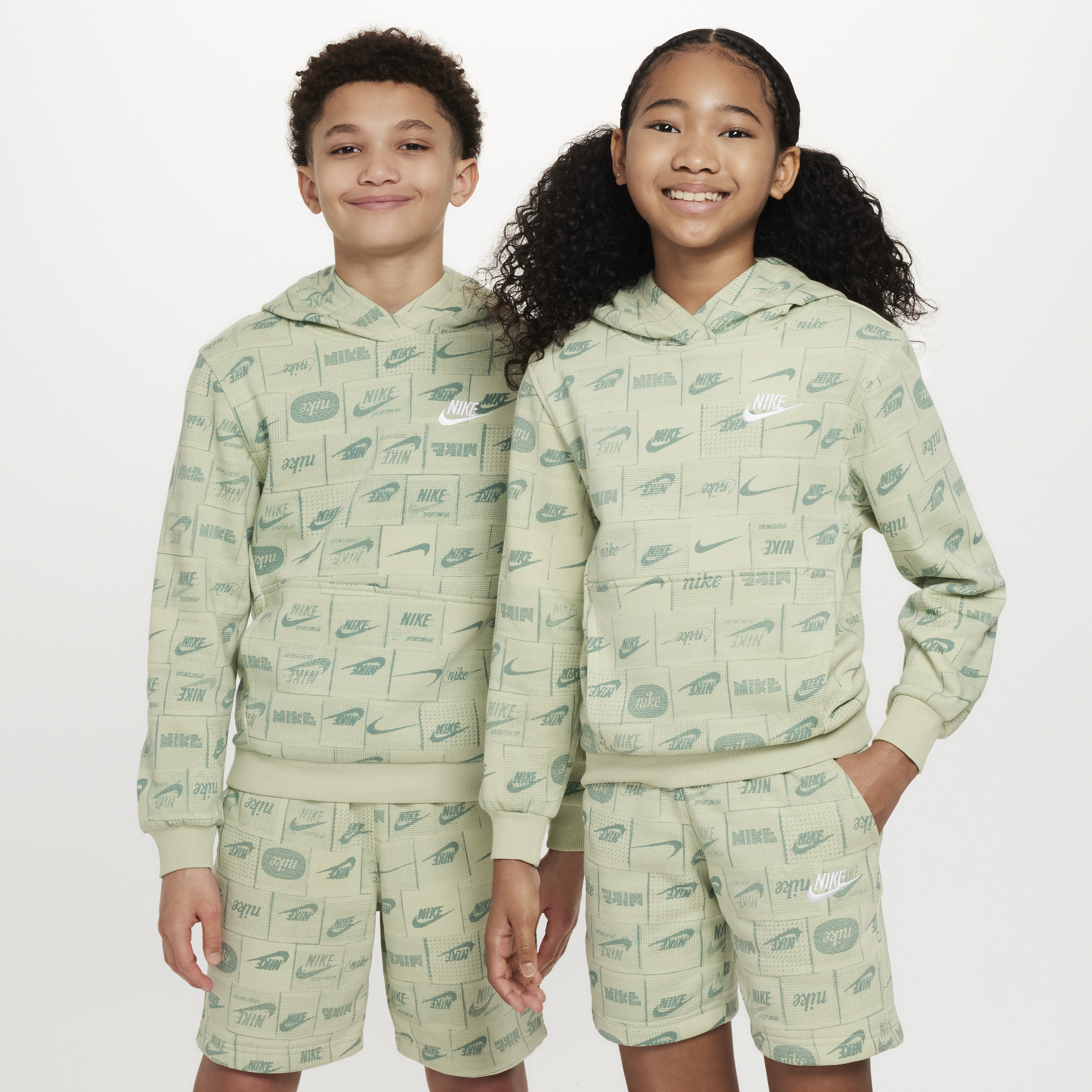 Shop Nike Sportswear Club Fleece Big Kids' Hoodie In Green
