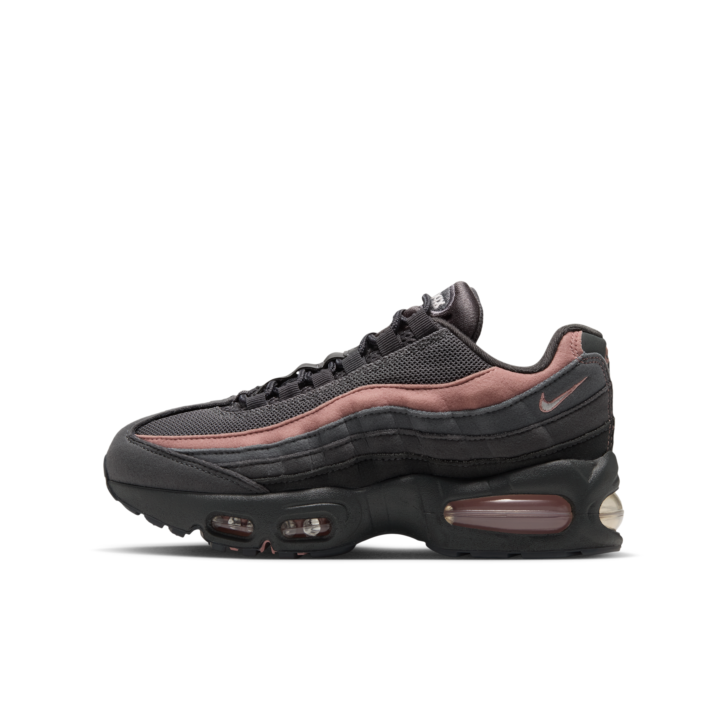 Girls Nike Air Max 95 - Girls' Grade School Shoes Rust Pink/Dark Gray/Sail Size 05.5