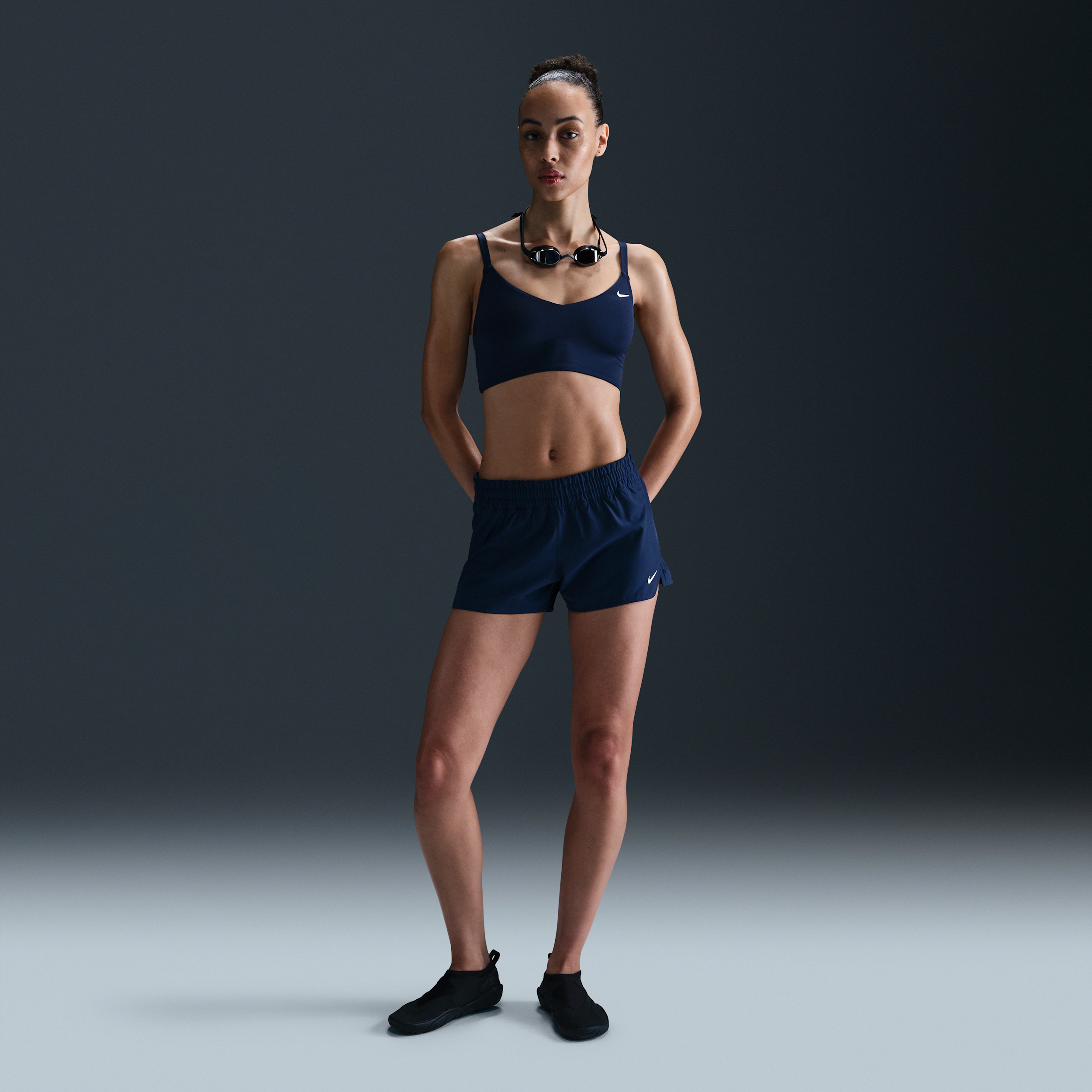 Nike Women's Swim Cover-up Shorts In Blue