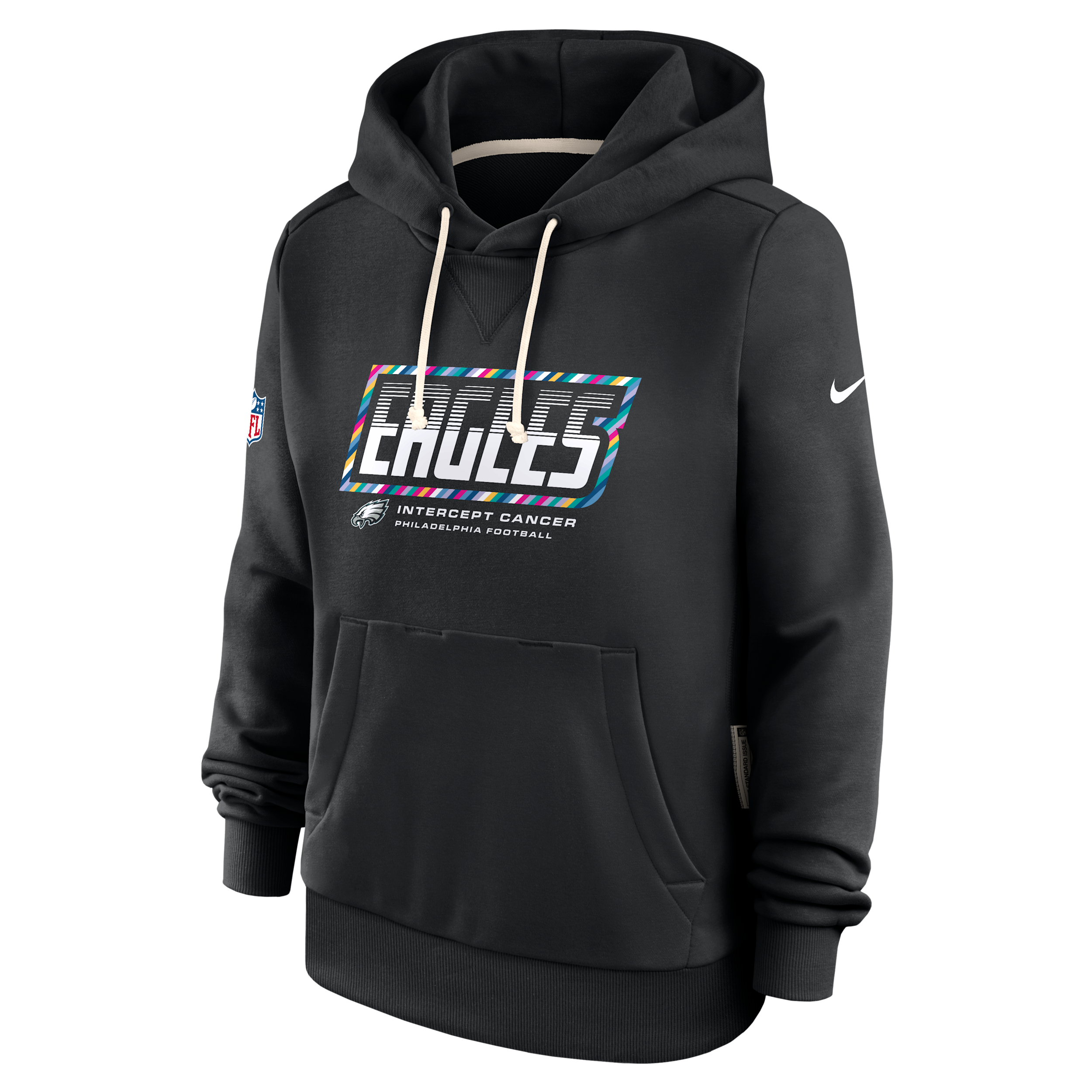 Nike Women's Black Philadelphia Eagles 2026 Nfl Crucial Catch Sideline Standard Issue Dri-fit Pullover Hoodie - Black