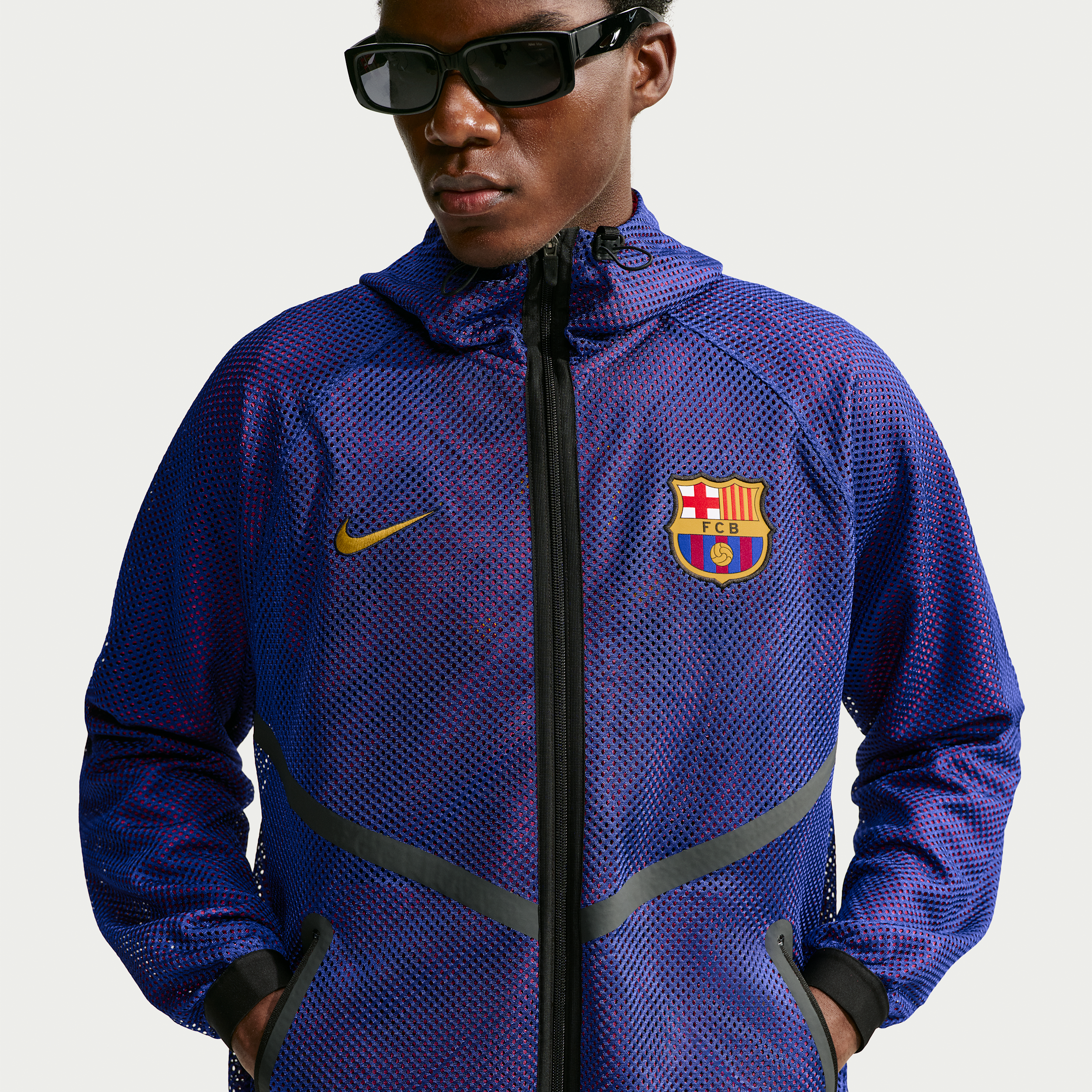 Nike Men's Blue Barcelona 2026/27 Anthem Dri-fit Full-Zip Hooded Jacket - Blue