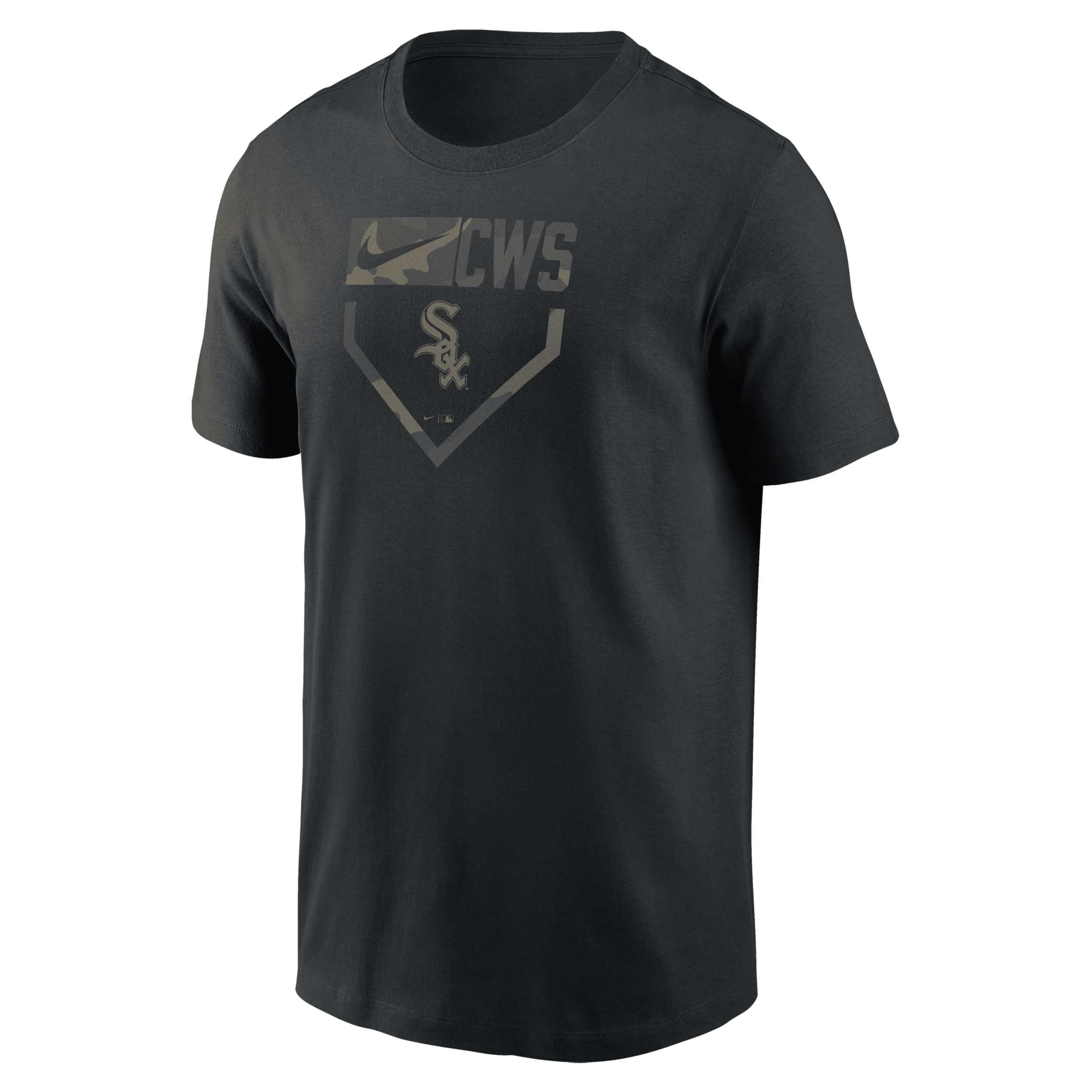 Nike Chicago White Sox Camo  Men's Mlb T-shirt In Black