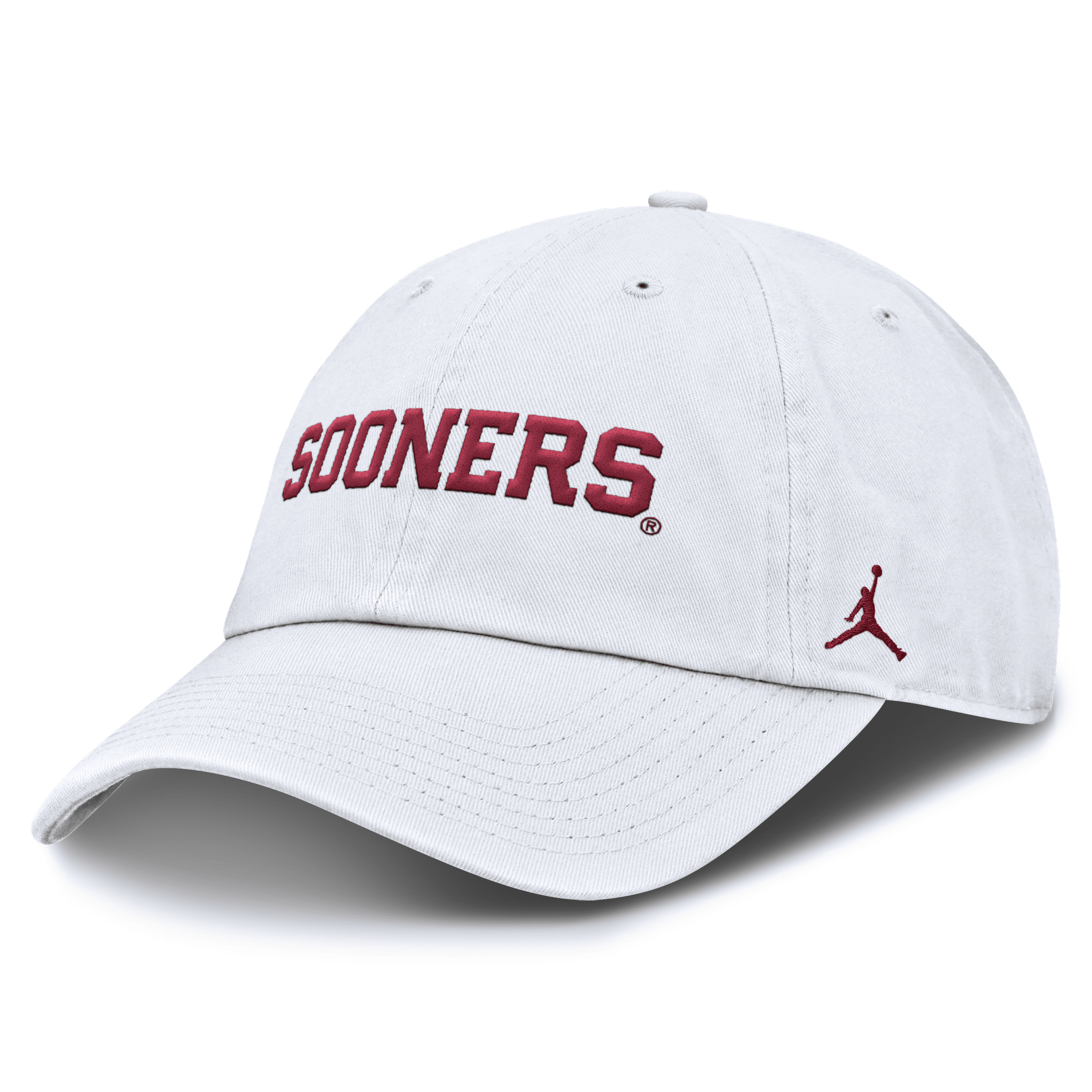 JORDAN MEN'S OKLAHOMA SOONERS CORE CLUB MASCOT WORDMARK BRAND COLLEGE ADJUSTABLE HAT 1015802538