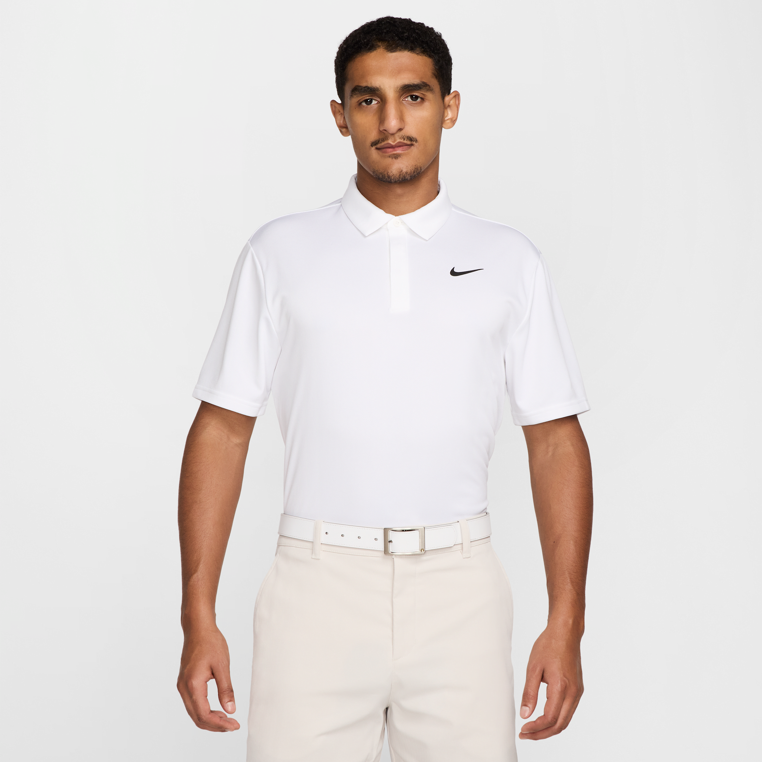 Nike Men's Tour Dri-fit Jacquard Golf Polo In White