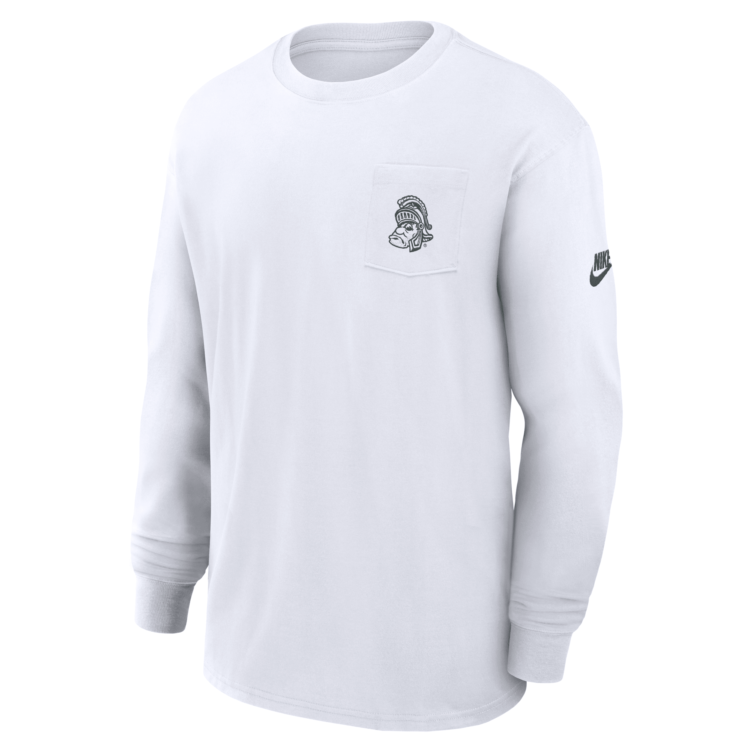 Nike Michigan State Spartans Legacy Max90 Pocket Men's College Long-sleeve T-shirt In White
