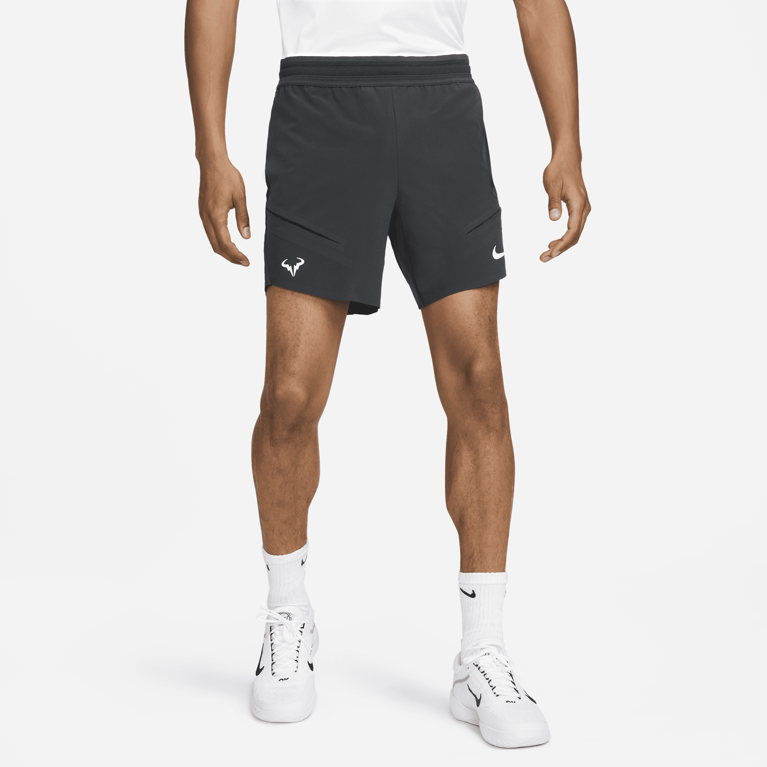 Nike Men's Court Dri-fit Adv Rafa 7" Tennis Shorts In Black