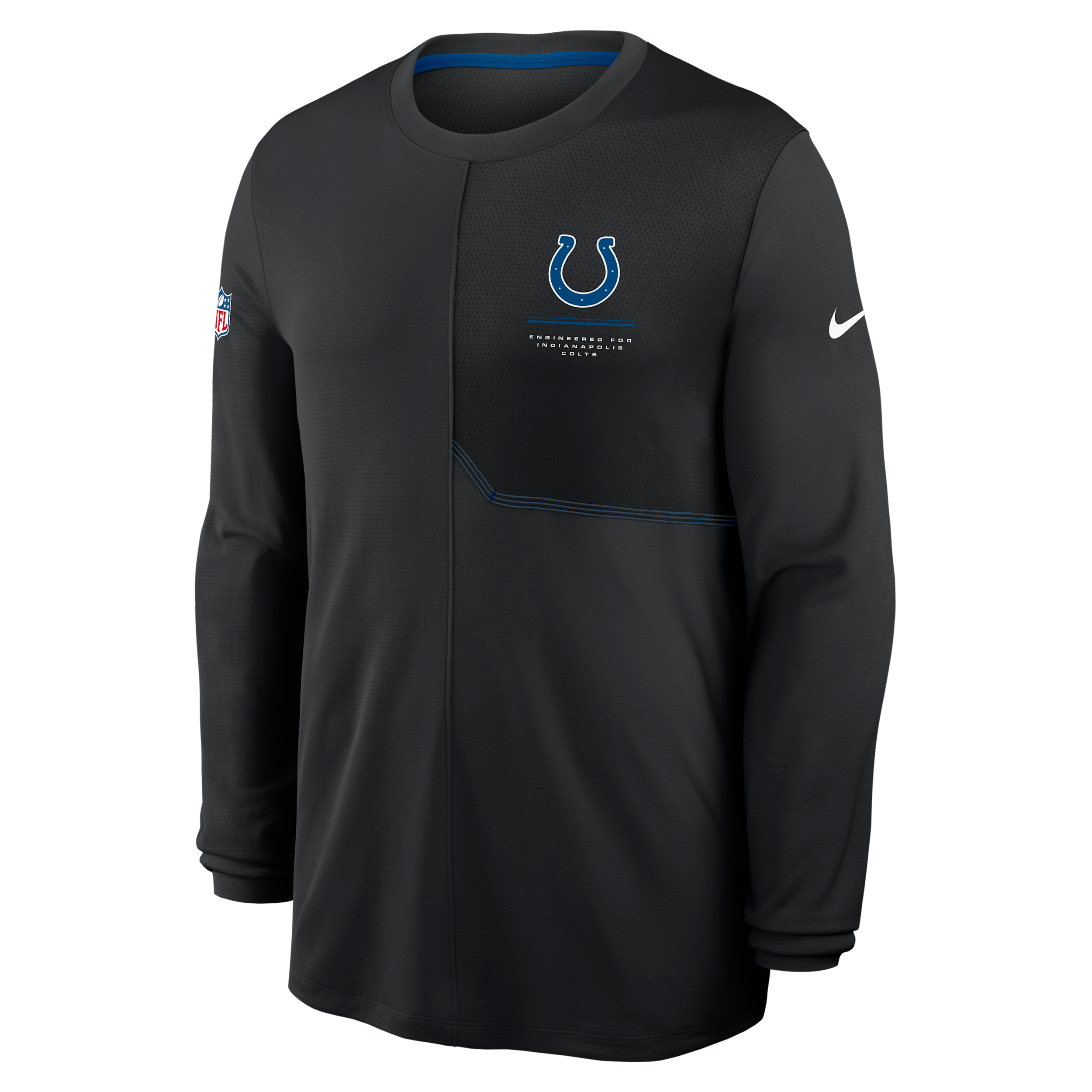 Indianapolis Colts Sideline Coach Nike Men's Dri-FIT NFL Long-Sleeve Top in Black | 03B110JY98-B8B