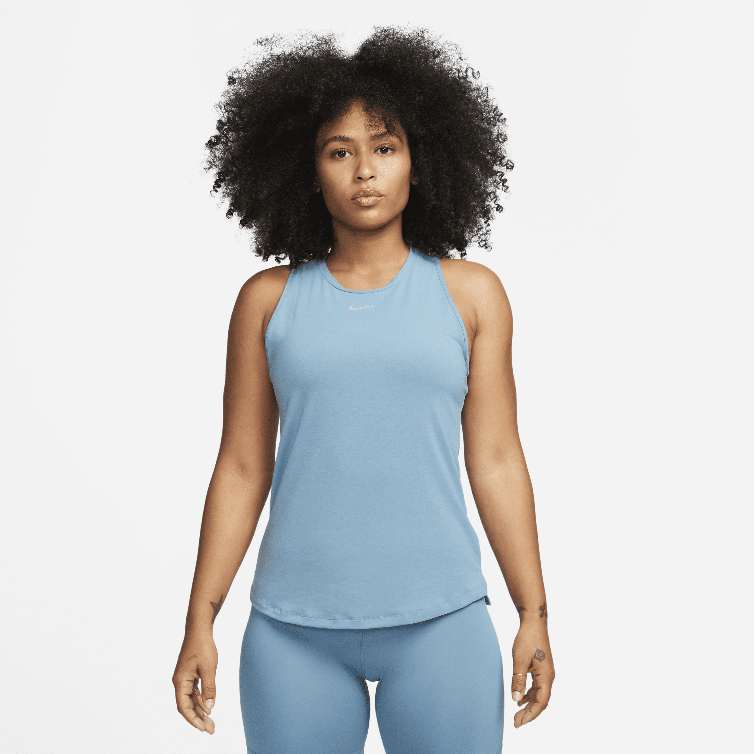Nike Women's Dri-fit One Luxe Standard Fit Tank Top In Blue
