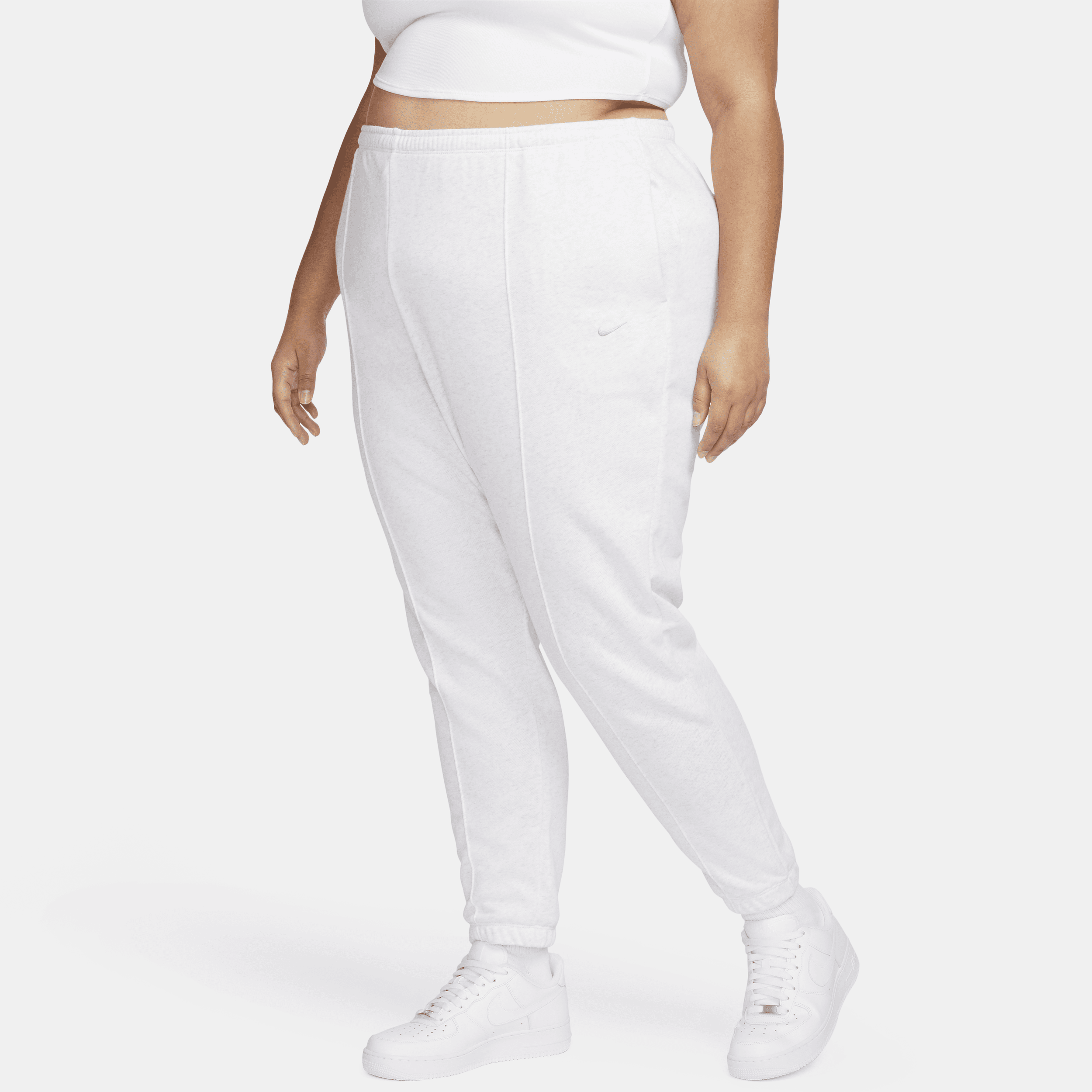 Nike Women's  Sportswear Chill Terry Slim High-waisted French Terry Sweatpants (plus Size) In Brown