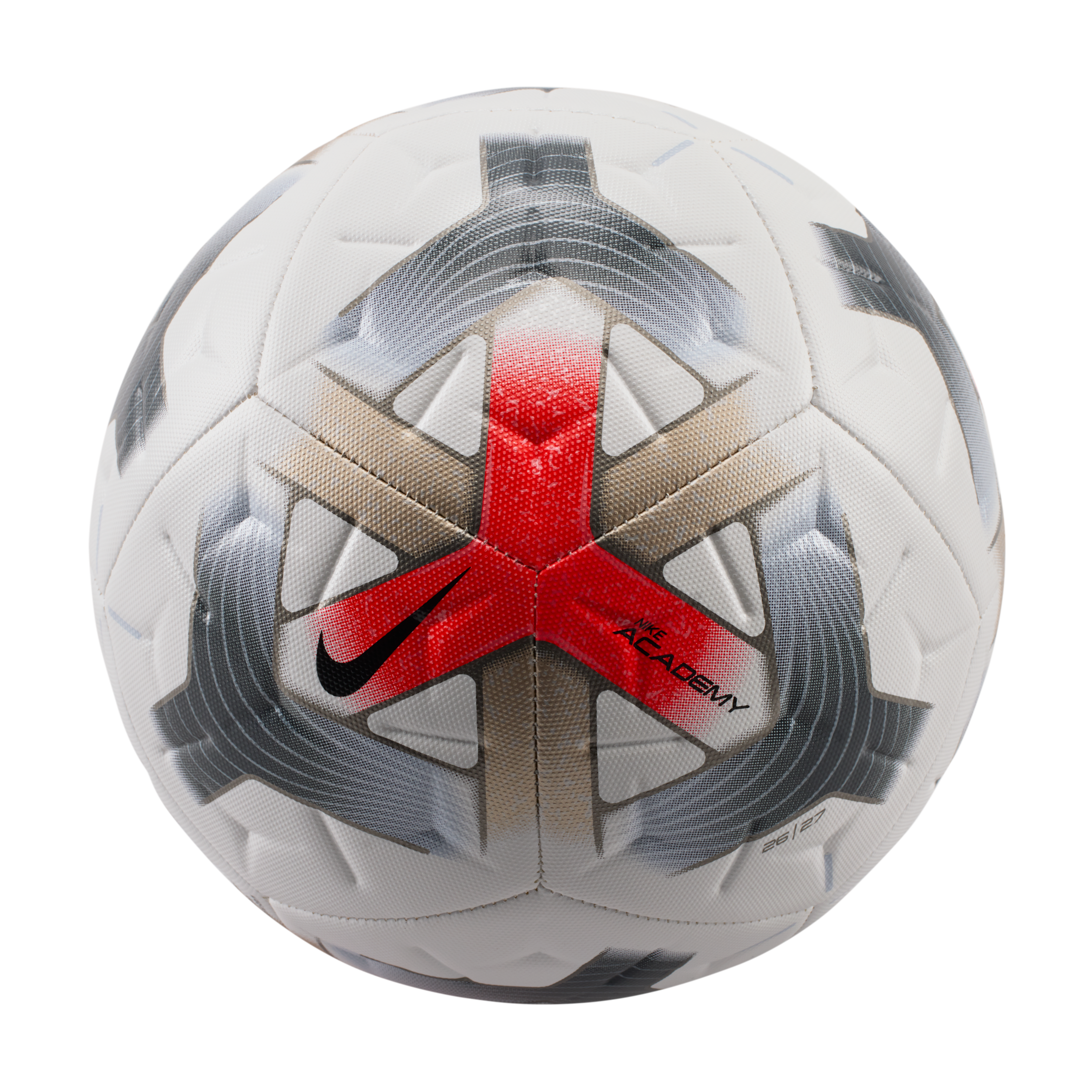 Nike Academy Soccer Ball, Size 5, White/Bright Crimson/Black