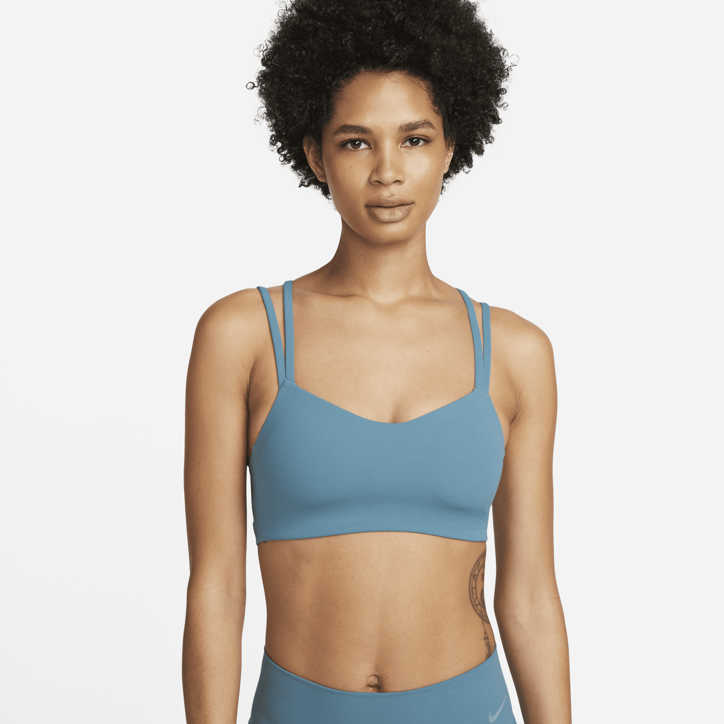 Nike Women's Alate Trace Light-support Padded Strappy Sports Bra In Blue