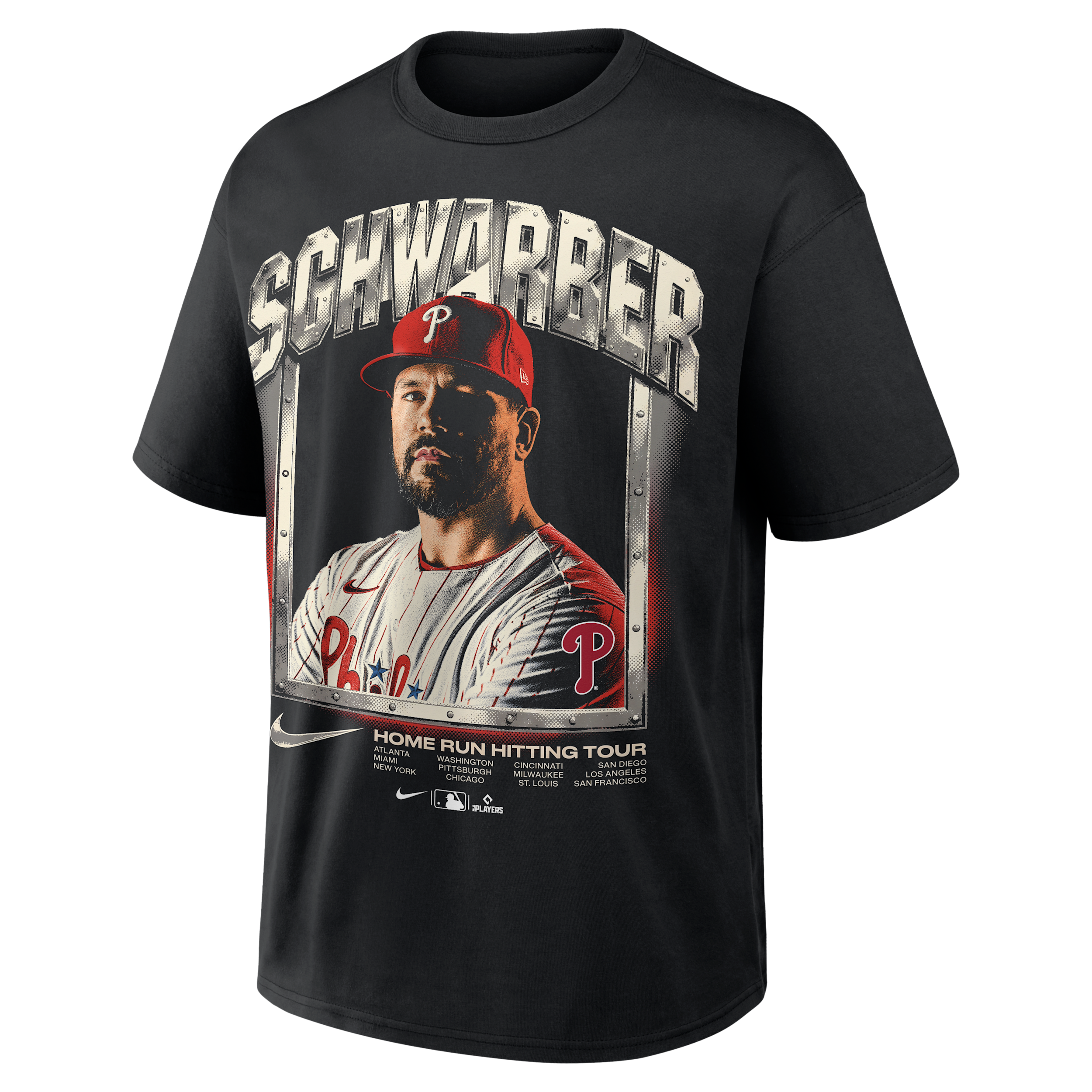 Kyle Schwarber Philadelphia Phillies Nike Men's MLB T-Shirt in Black | 04T600APP9-DTG