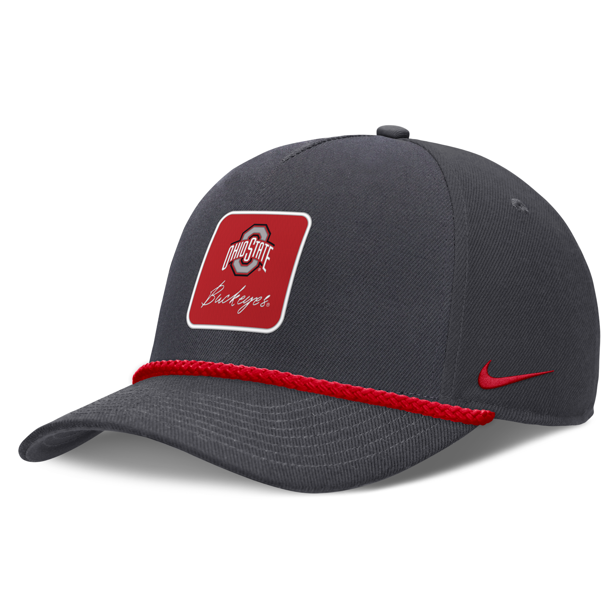 Ohio State Legacy Letter Rise Nike Unisex Dri-FIT College A-Frame Adjustable Hat in Grey | NC0606FOH-346