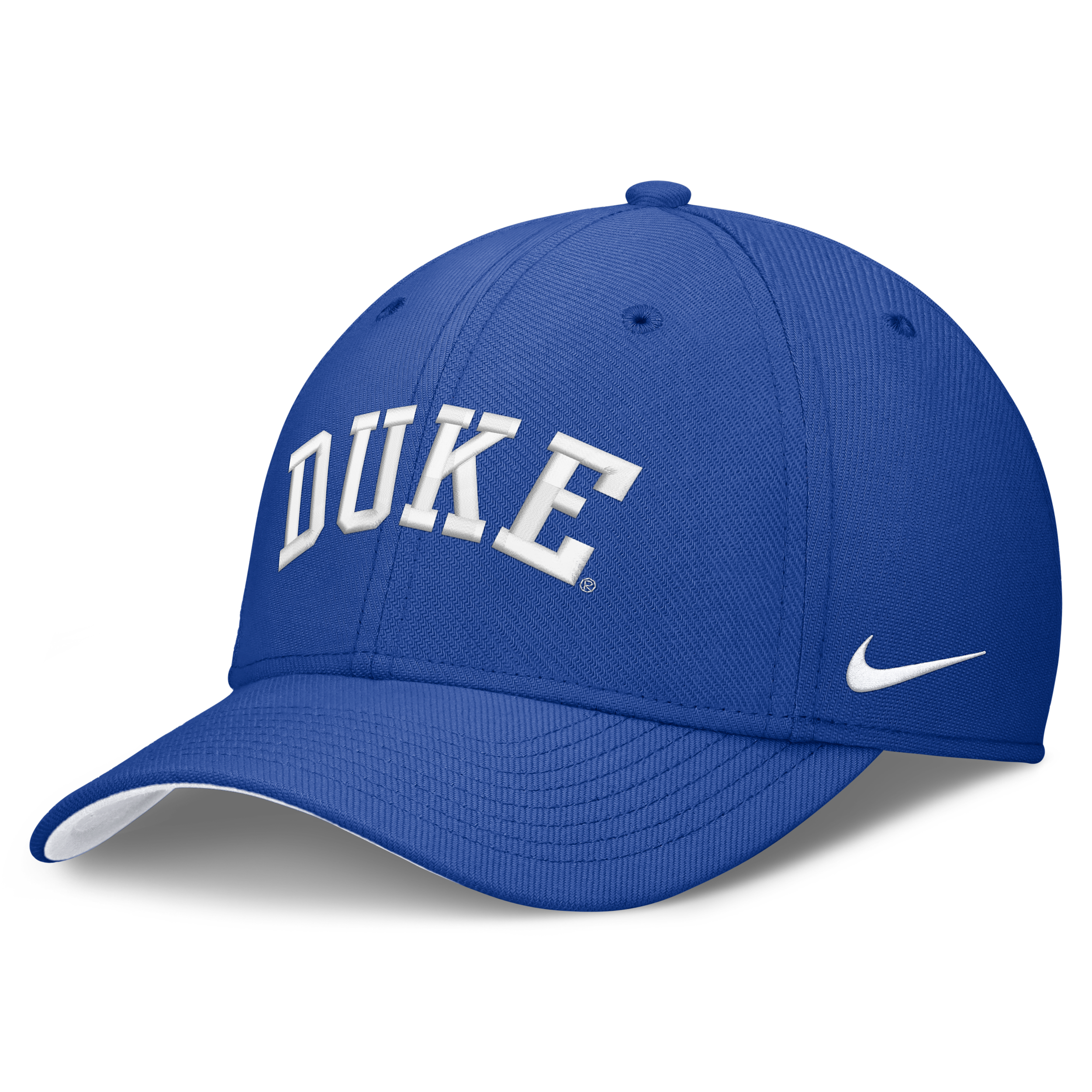 Duke Classic Swooshflex Nike Men's Dri-FIT College Hat in Blue | NC034EVDU-X2E
