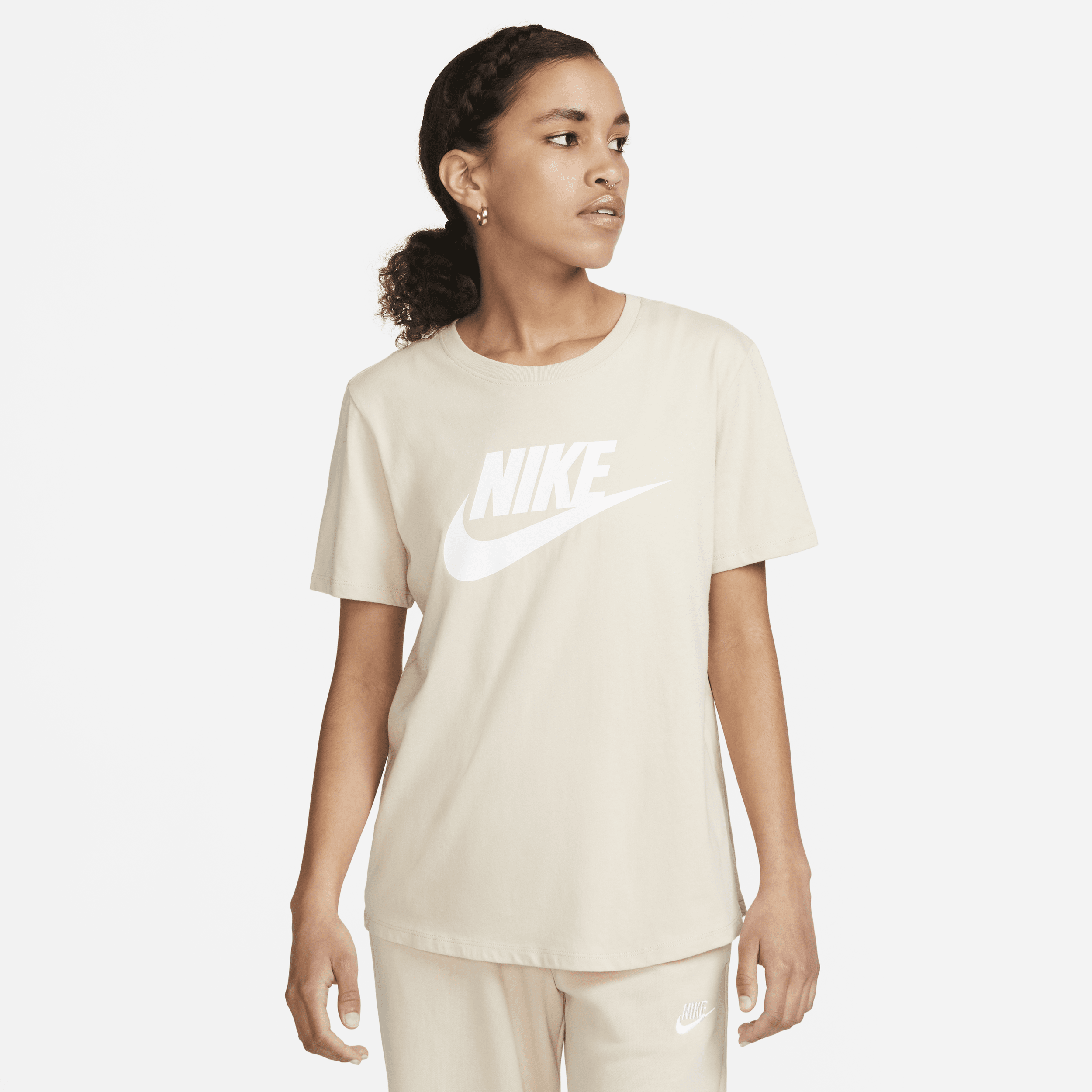 Nike Women's  Sportswear Essentials Logo T-shirt In Brown