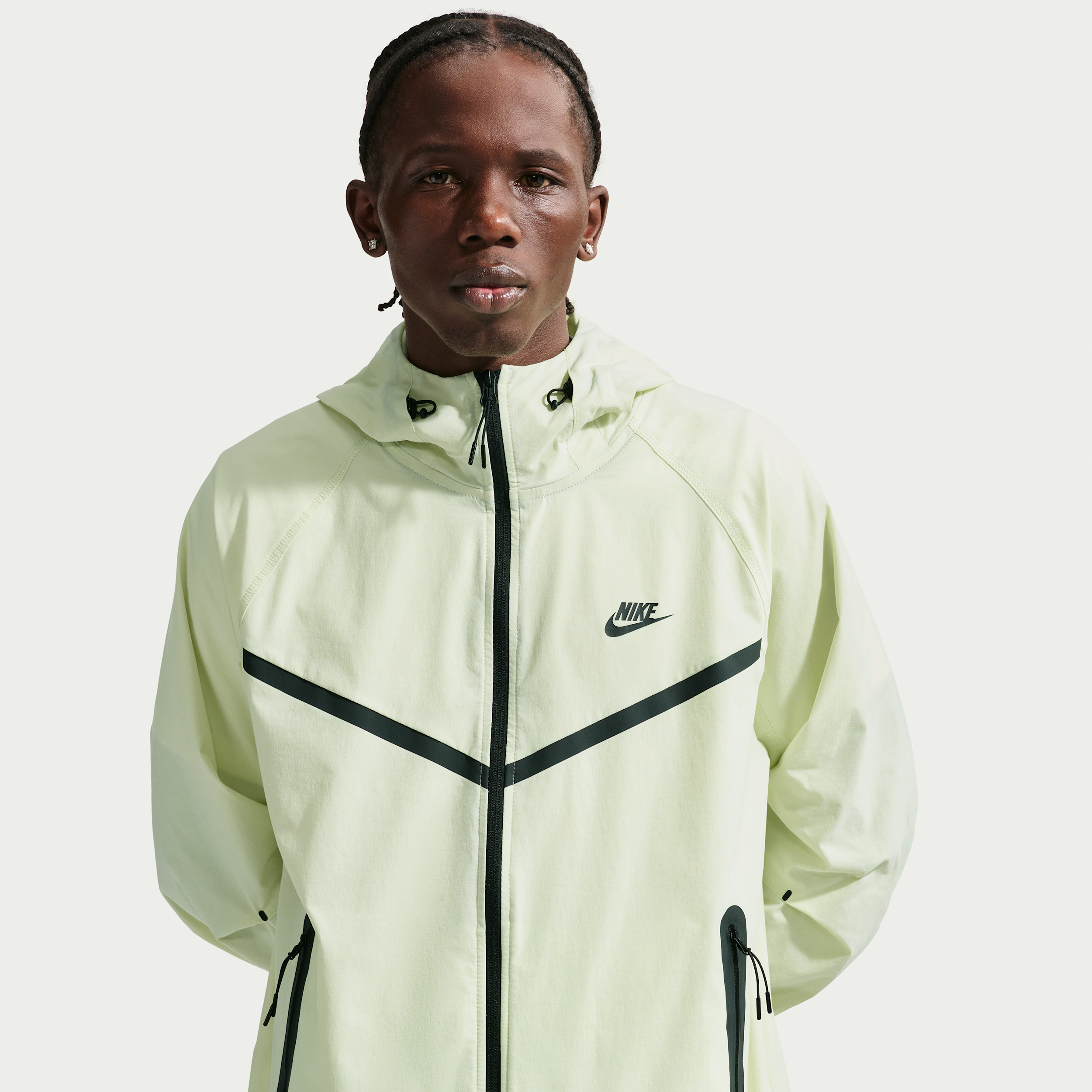 Nike Men's Tech Dri-FIT Woven Full-Zip Windrunner Jacket in Green | IU6965-360