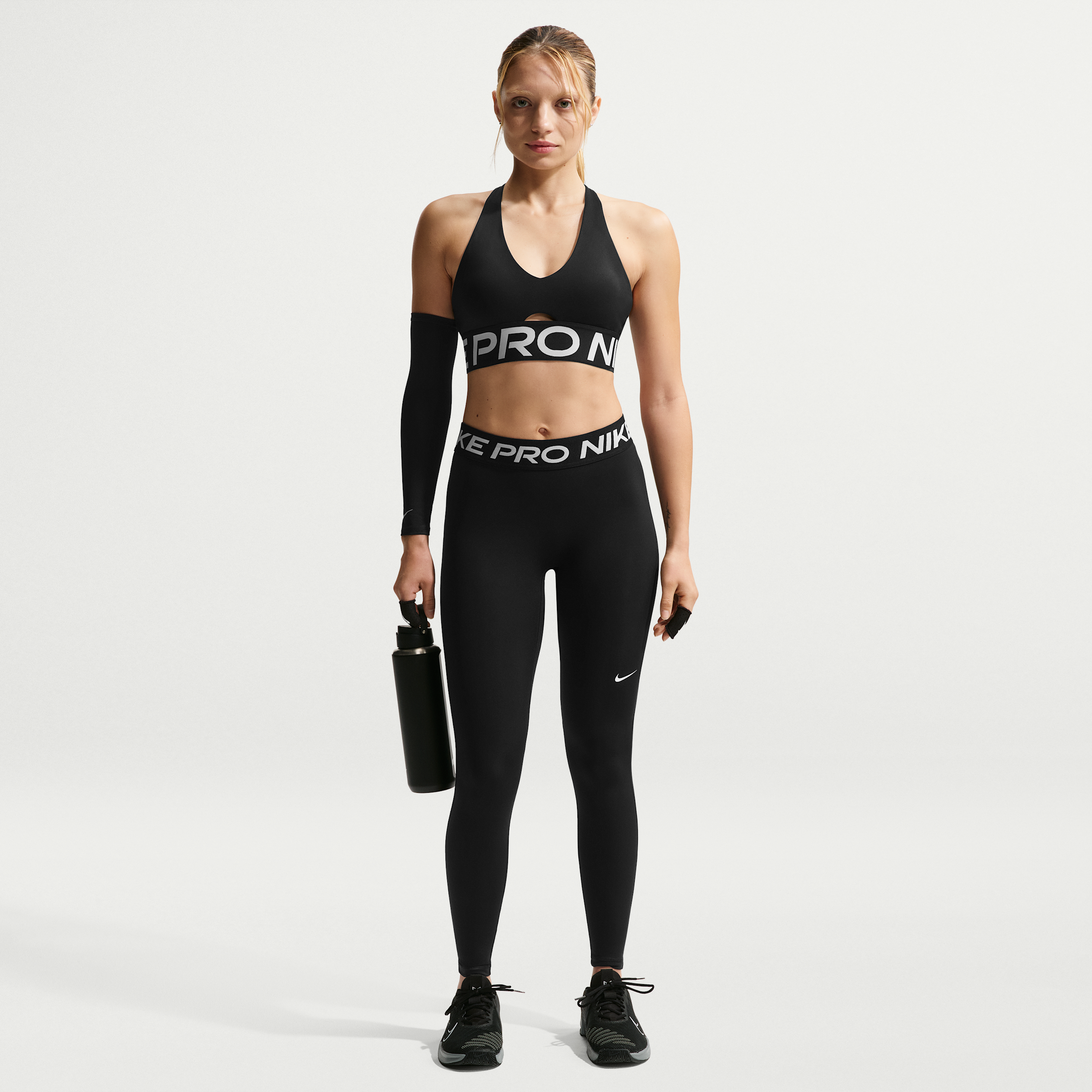 Women's Nike Pro Mid-Rise Full-Length Leggings in Black | IQ0886-010