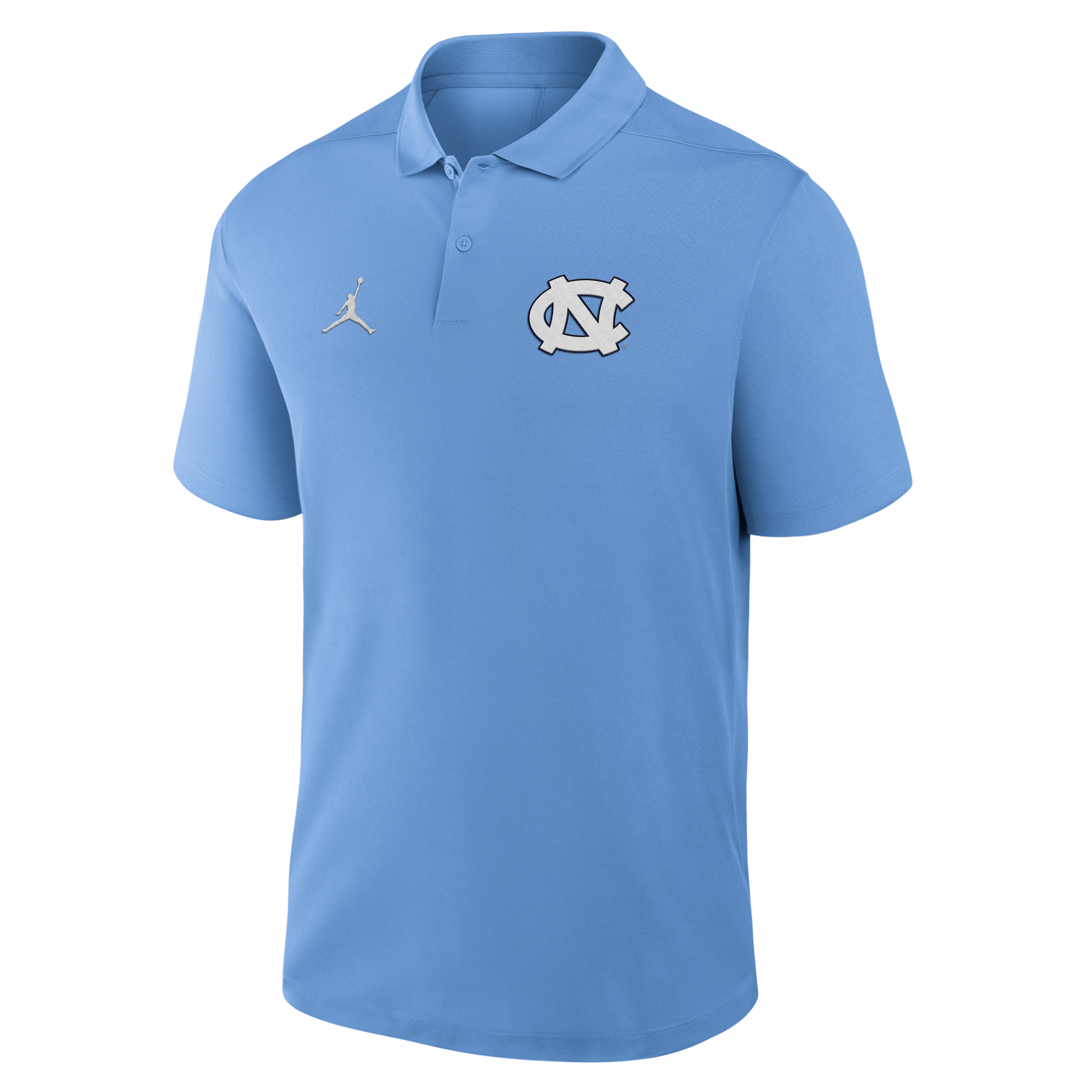 Men's North Carolina Primetime Victory Primary Logo Jordan Brand Dri-FIT College Polo in Blue | 03584EYNCN-4SD