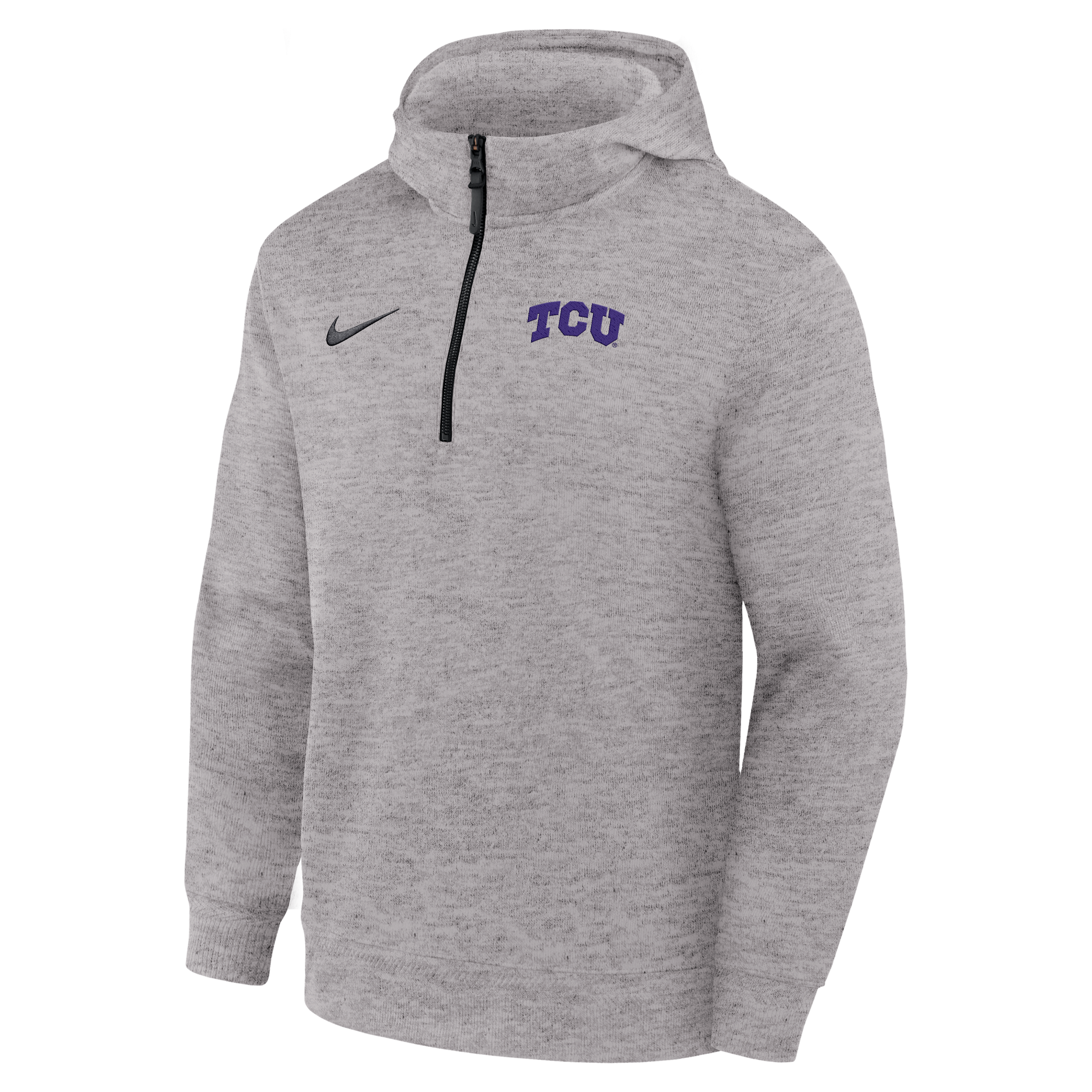 Nike Men's Gray Tcu Horned Frogs Coaches Dri-fit Half-Zip Hoodie - Gray