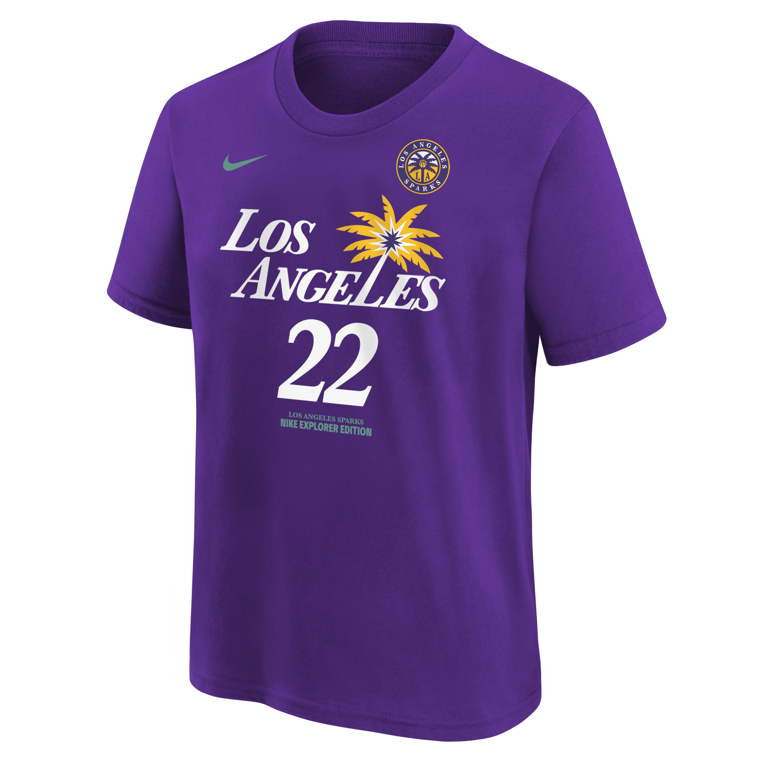 Nike Big Boys and Girls Cameron Brink Purple Los Angeles Sparks 2024 Wnba Draft Name Number T-Shirt - Purple