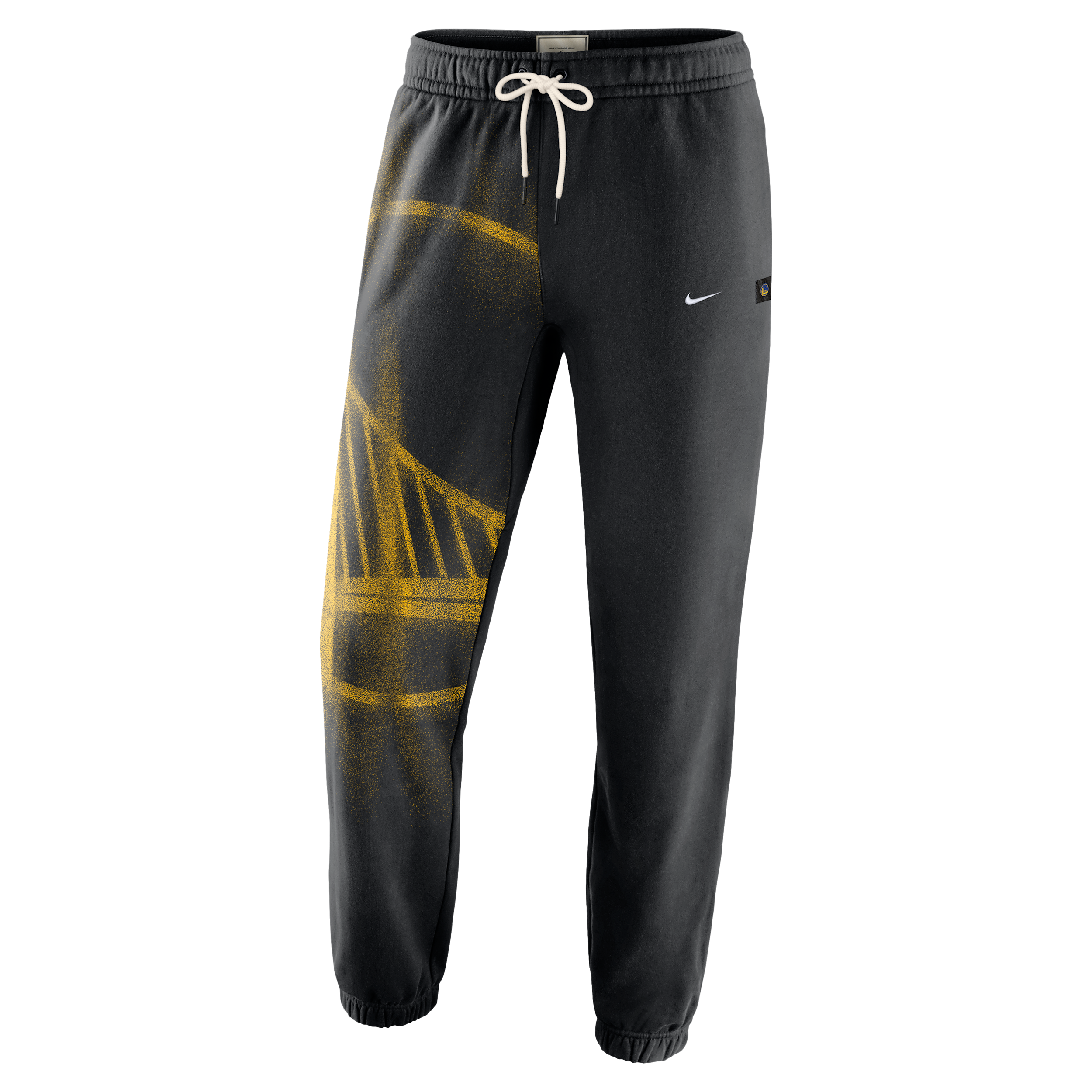 Nike Men's Black Golden State Warriors 2026 Standard Issue Practice Icon Fleece Tapered Pants - Black