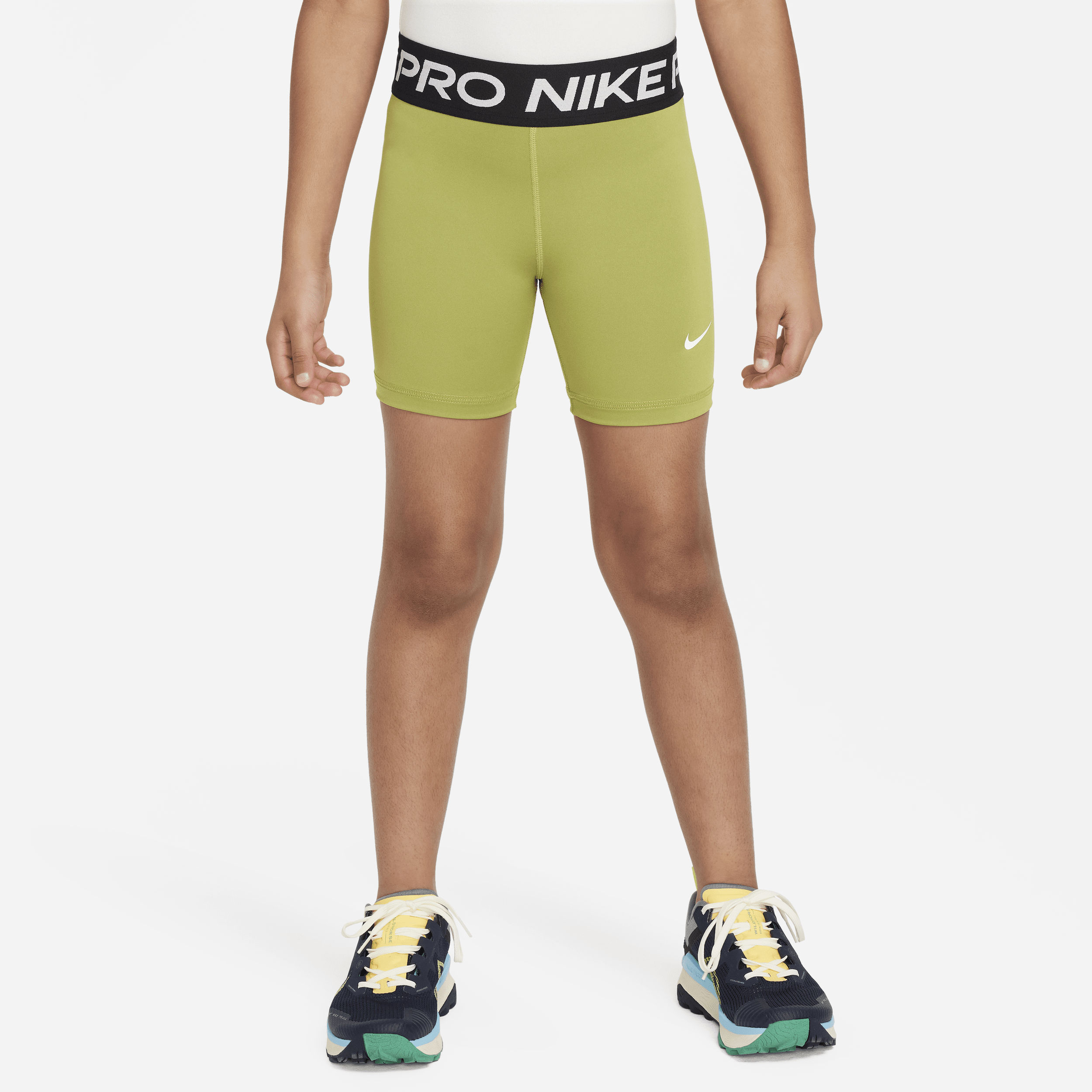 Nike Pro Big Kids' (girls') Dri-fit 5" Shorts In Green