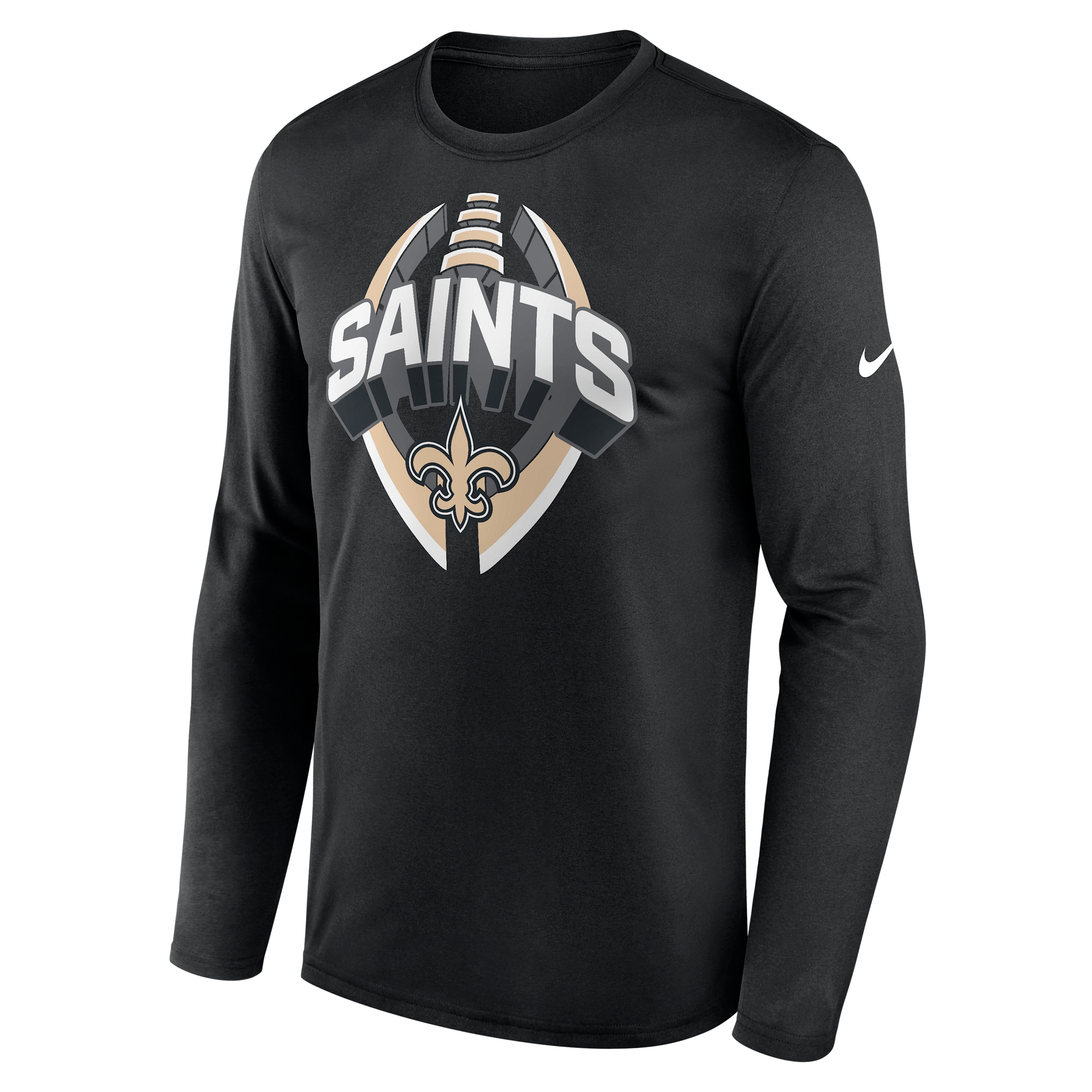 Nike New Orleans Saints Legend Icon  Men's Dri-fit Nfl Long-sleeve T-shirt In Black