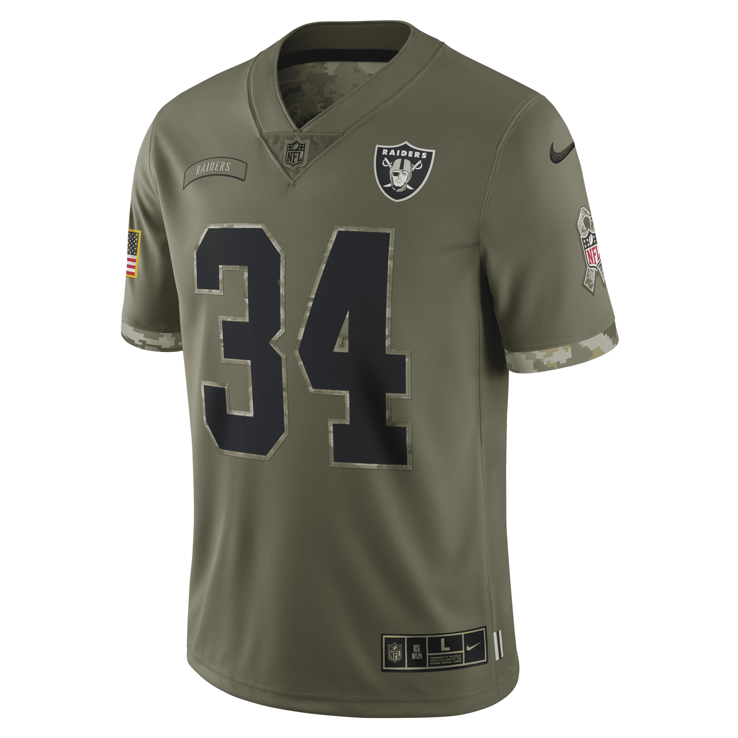 Nike Men's Nfl Las Vegas Raiders Salute To Service (bo Jackson) Limited  Football Jersey In Brown