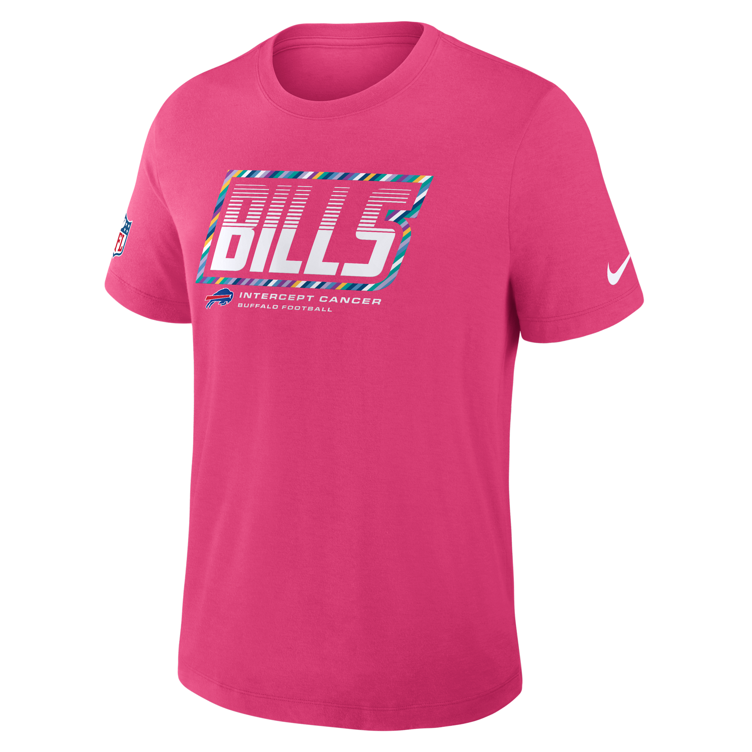 Buffalo Bills Crucial Catch Sideline Nike Men's Dri-FIT NFL T-Shirt in Pink | 034J68XZU4-F9R