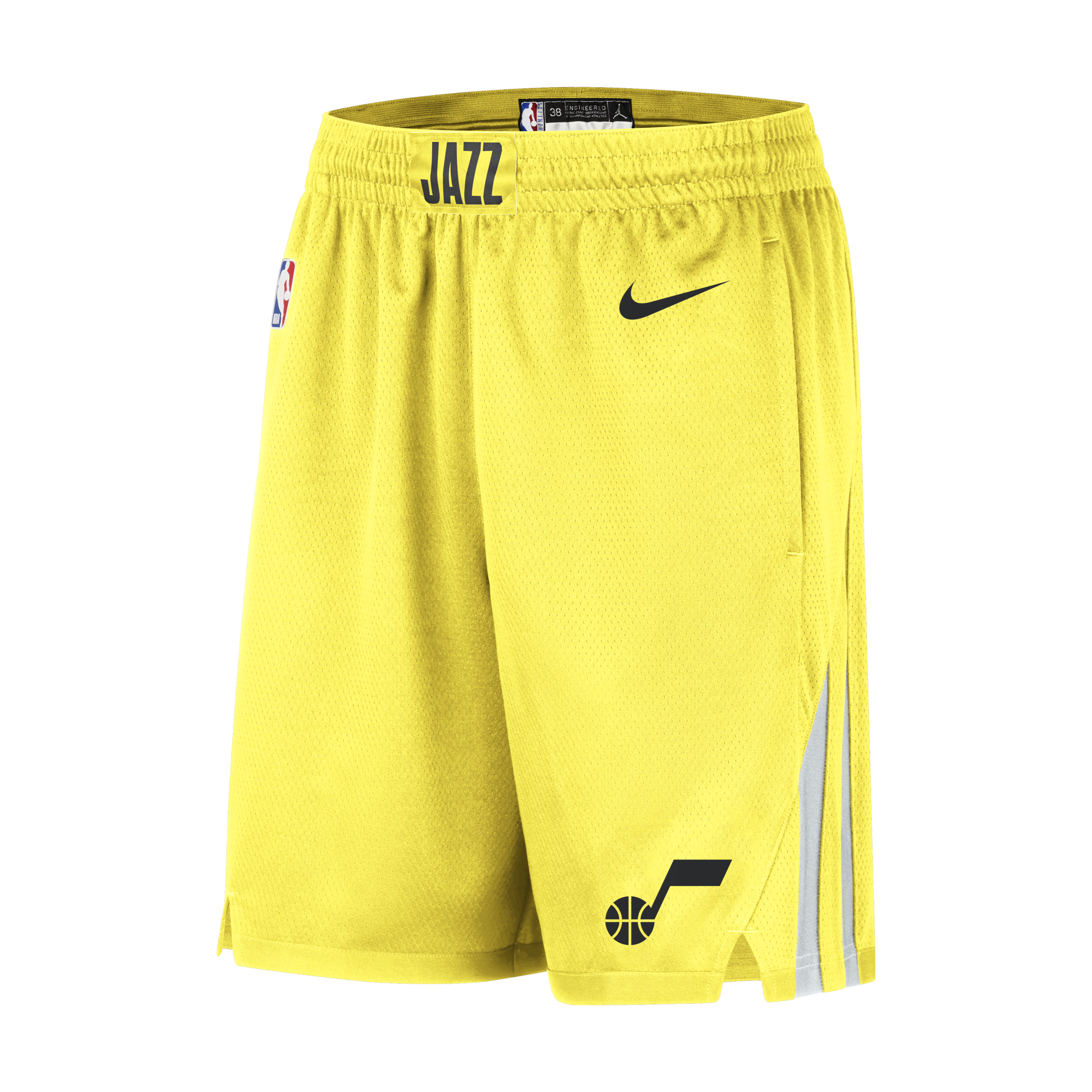 Shop Nike Utah Jazz Icon Edition  Men's Dri-fit Nba Swingman Shorts In Yellow