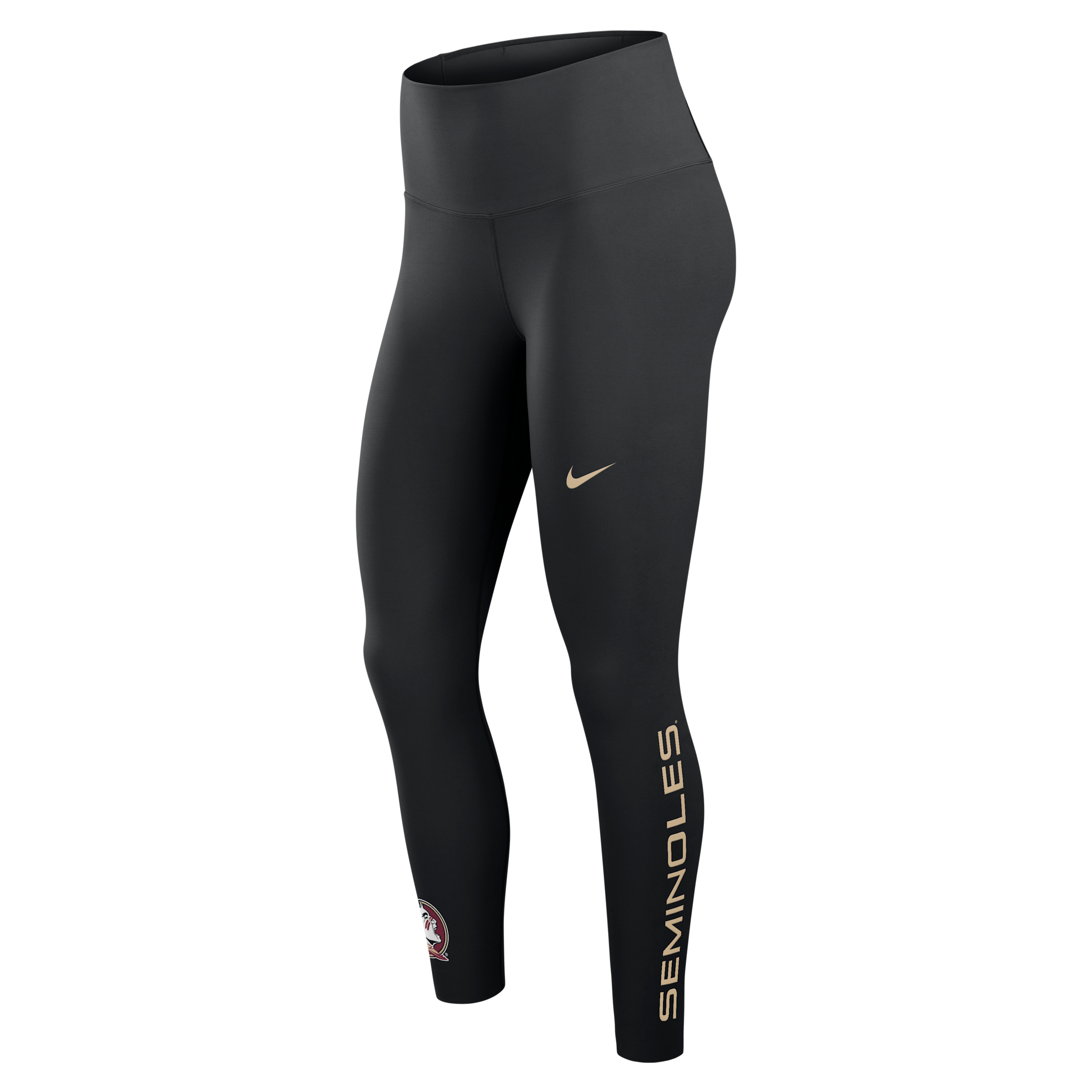 Nike Florida State Zenvy  Women's Dri-fit College High Rise 7/8 Leggings In Black