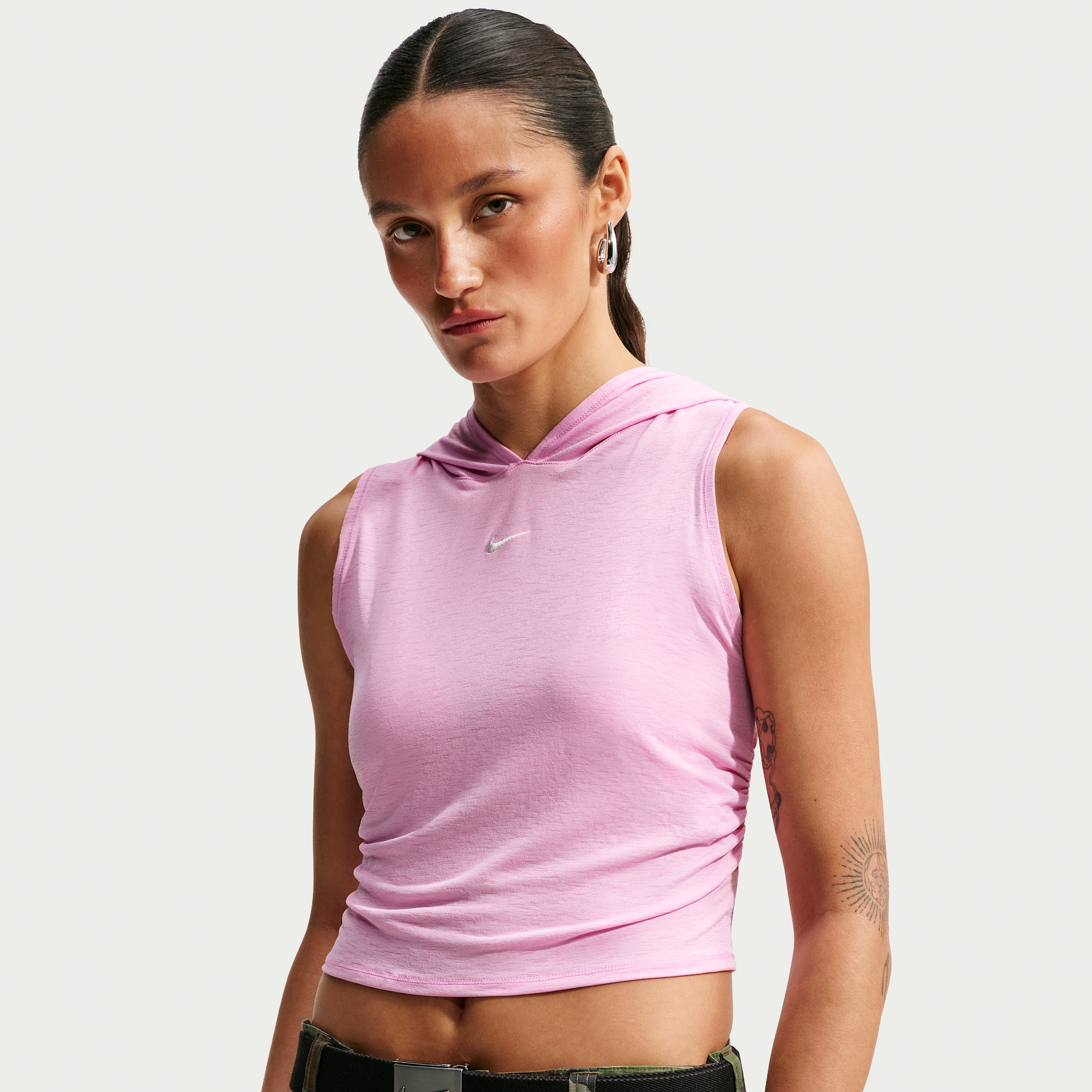 Women's Nike Sportswear Slim Hooded Tank Top in Pink | IV5029-621