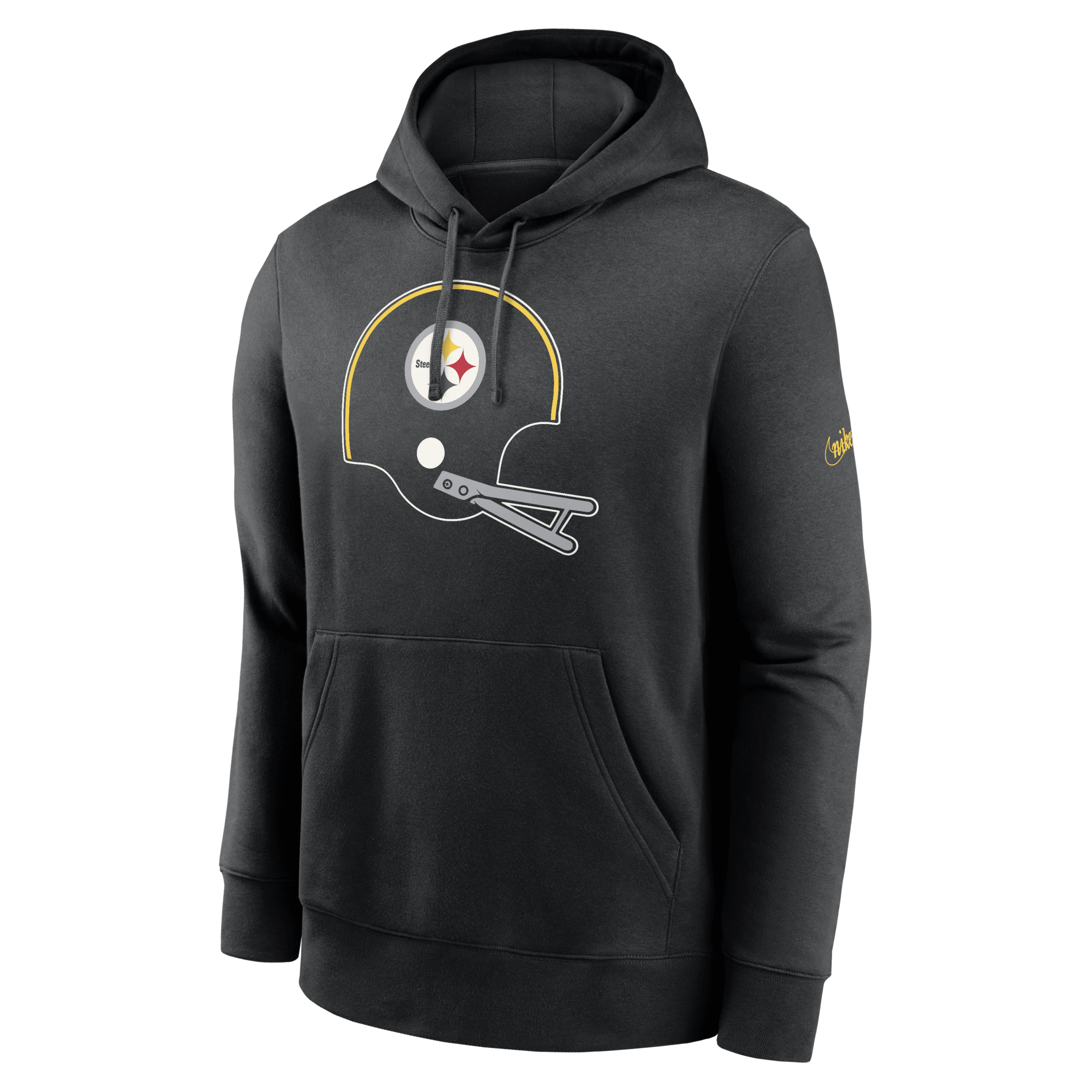 Nike Pittsburgh Steelers Rewind Club Menâs  Men's Nfl Pullover Hoodie In Black