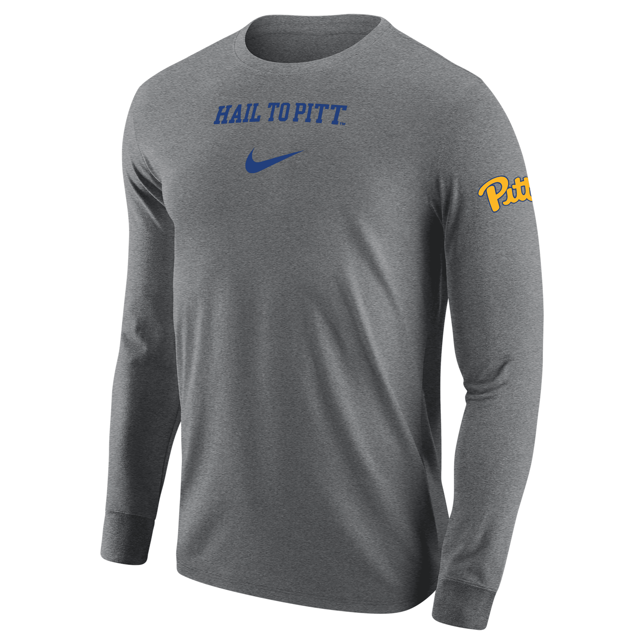Shop Nike Pitt  Men's College Long-sleeve T-shirt In Grey
