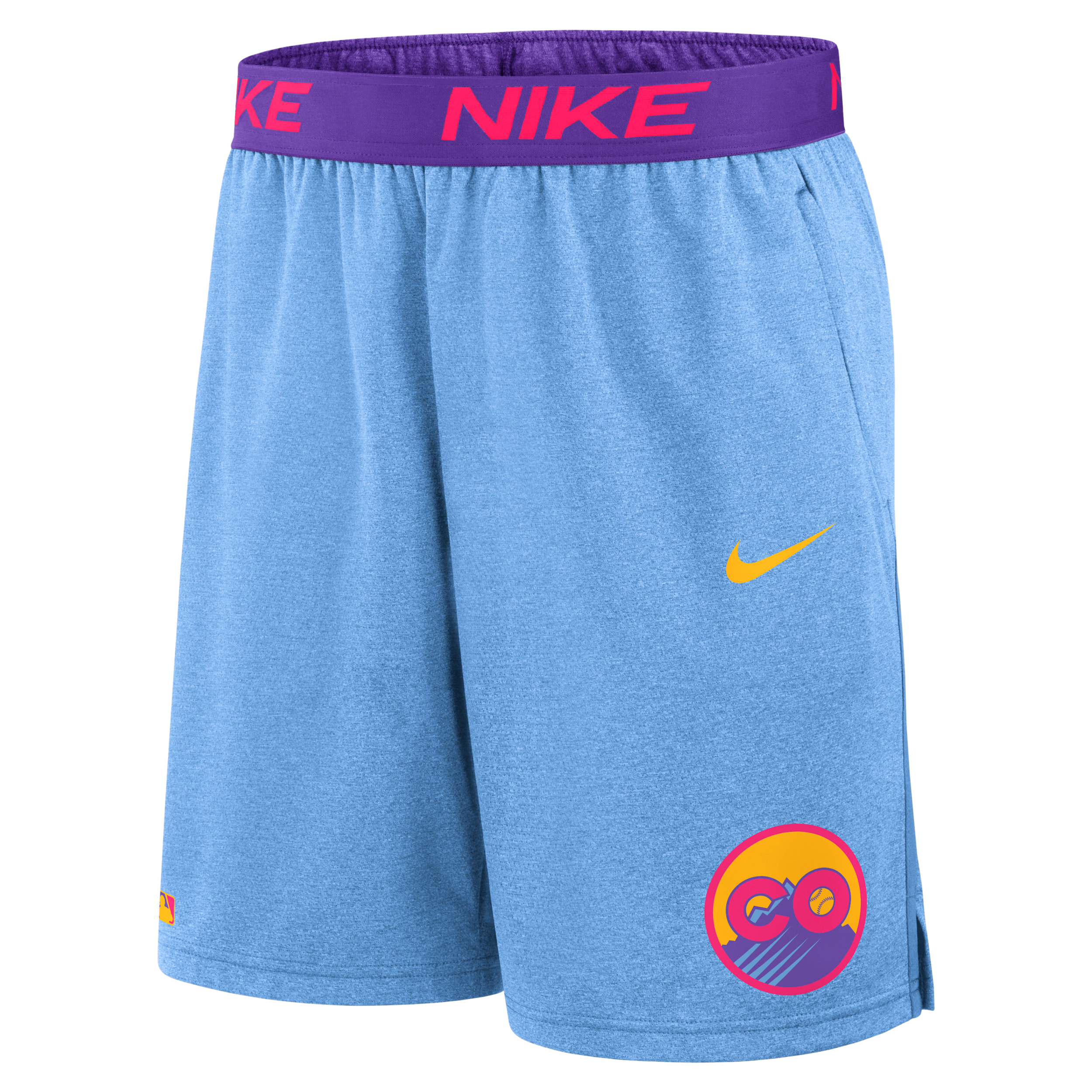 Nike Colorado Rockies Authentic Collection City Connect  Men's Dri-fit Mlb Shorts In Blue