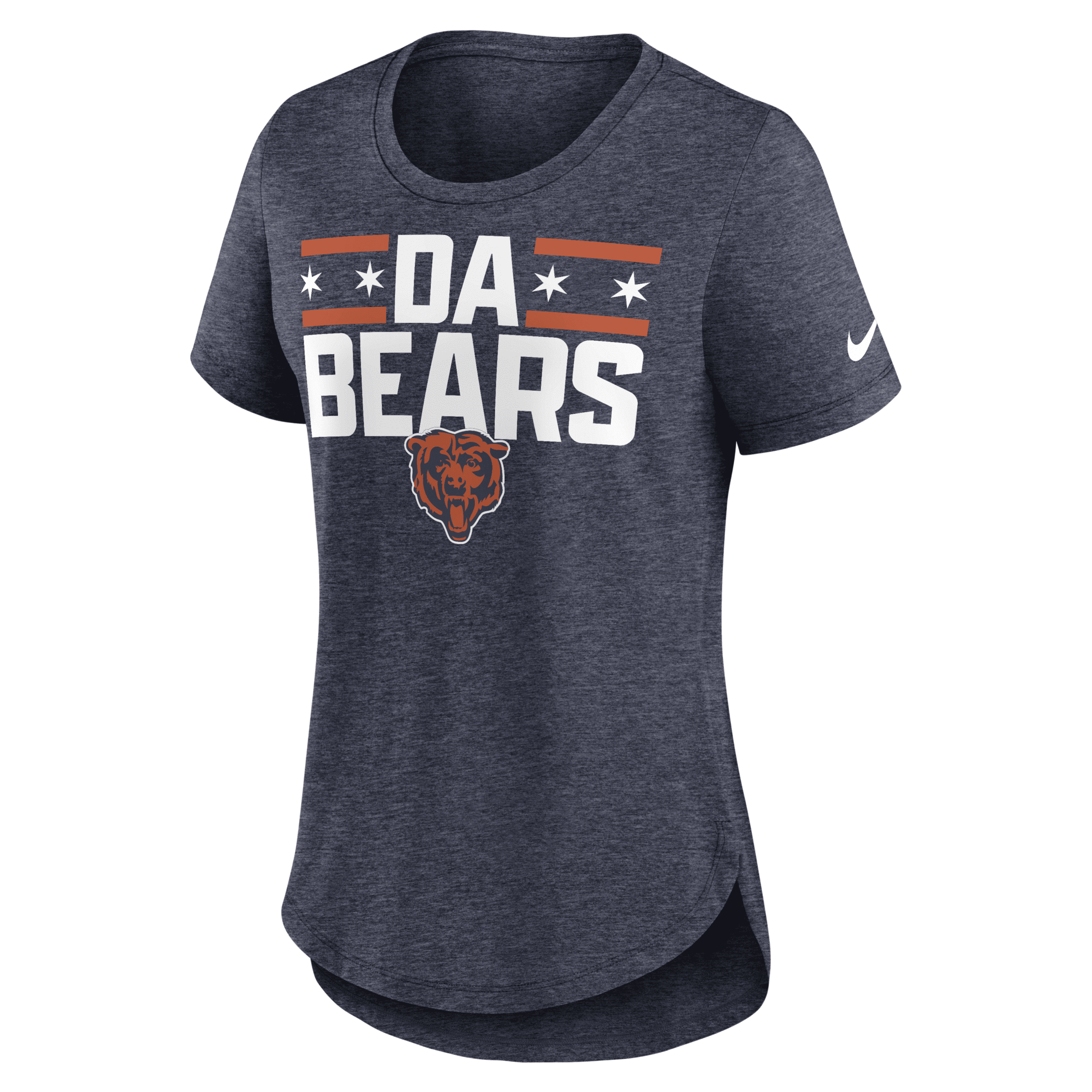 Nike Heather Navy Chicago Bears Local Fashion Tri-blend T-shirt In Blue