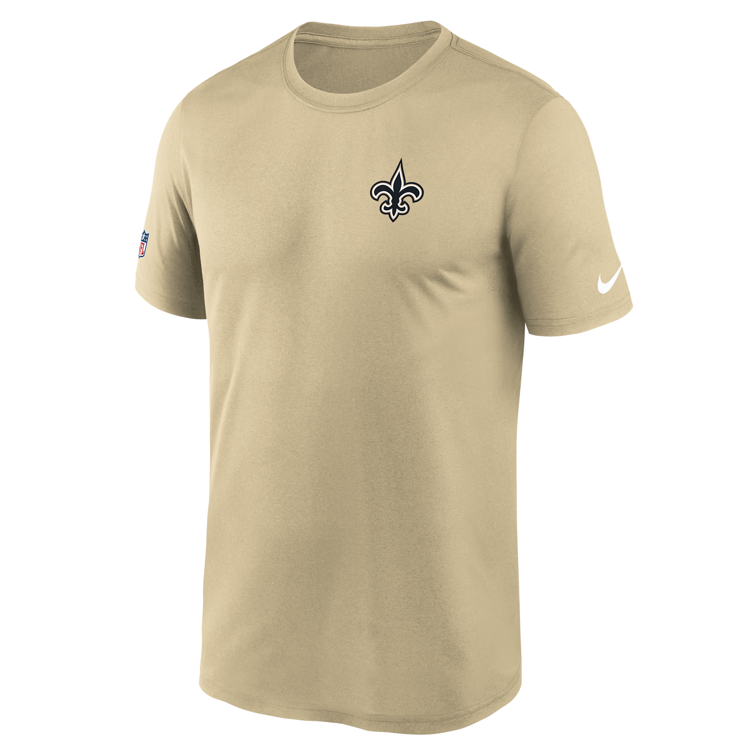 Nike Gold New Orleans Saints Sideline Alt Pack Small Logo Legend Performance T-shirt In Neutral