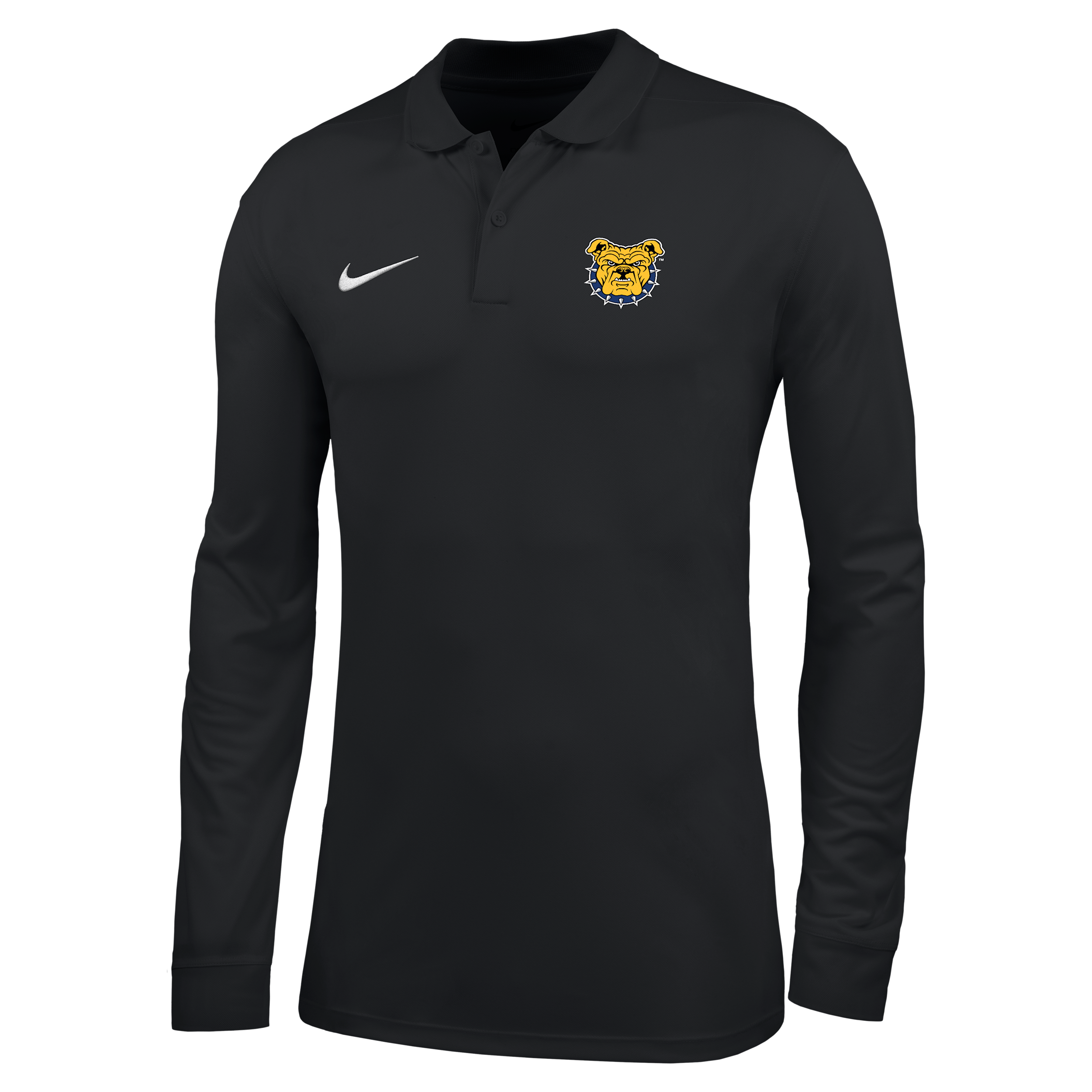 Nike Men's College (North Carolina A&T University) Dri-FIT Long-Sleeve Polo in Black | ZM04PYNCAT26-BLK